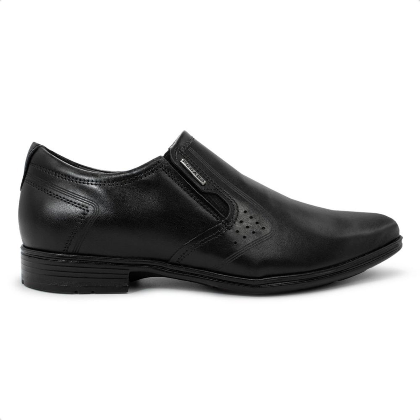 Sapato de Couro Pegada Masculino Stretch Preto