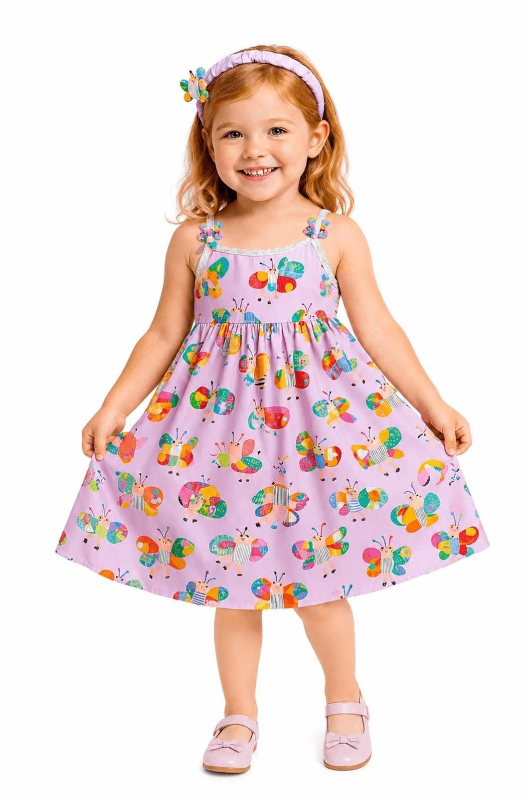 Infantil - Vestido Borboalegre Alphabeto Roxo