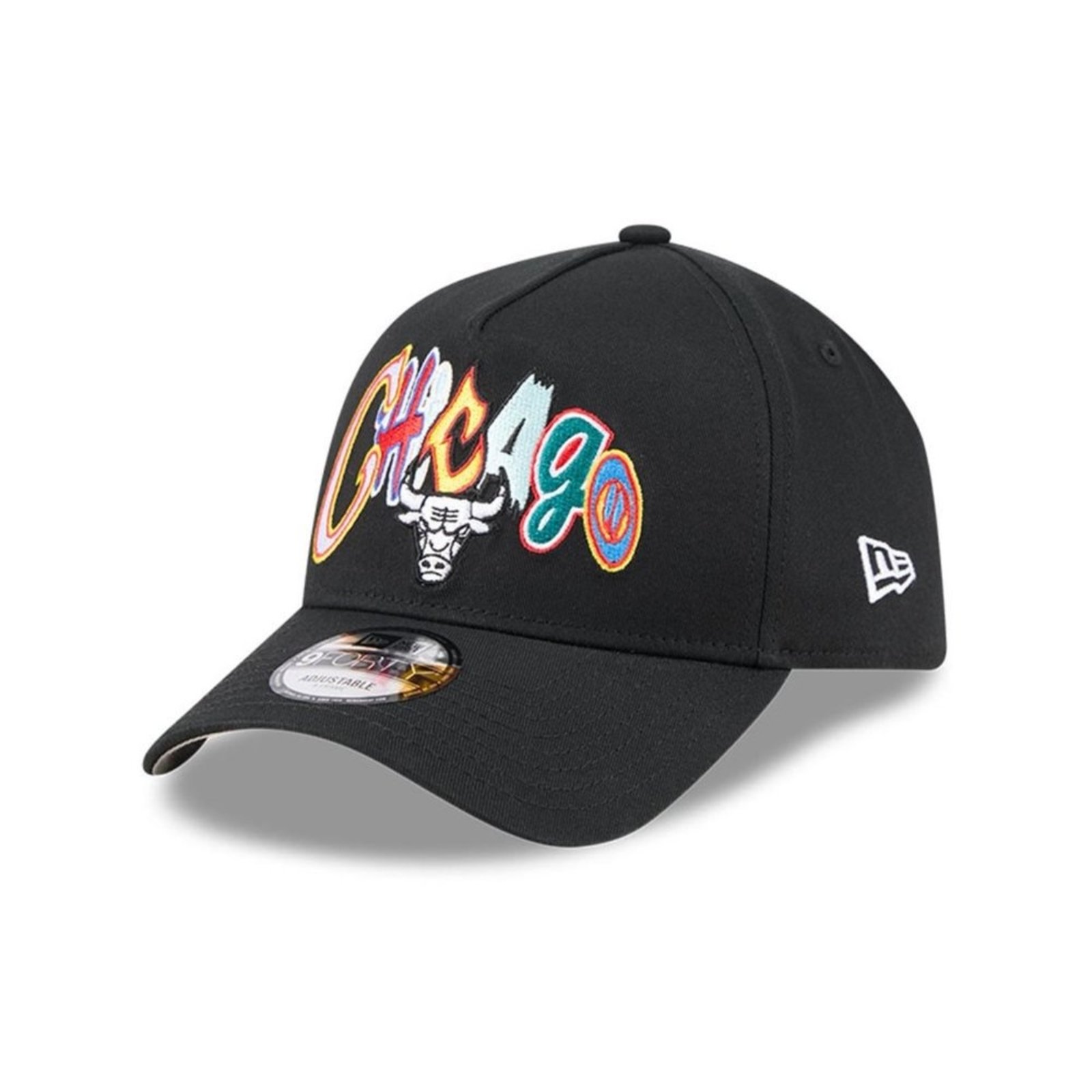 Bone New Era 9FORTY A-FRAME SNAPBACK Chicago Bulls Preto