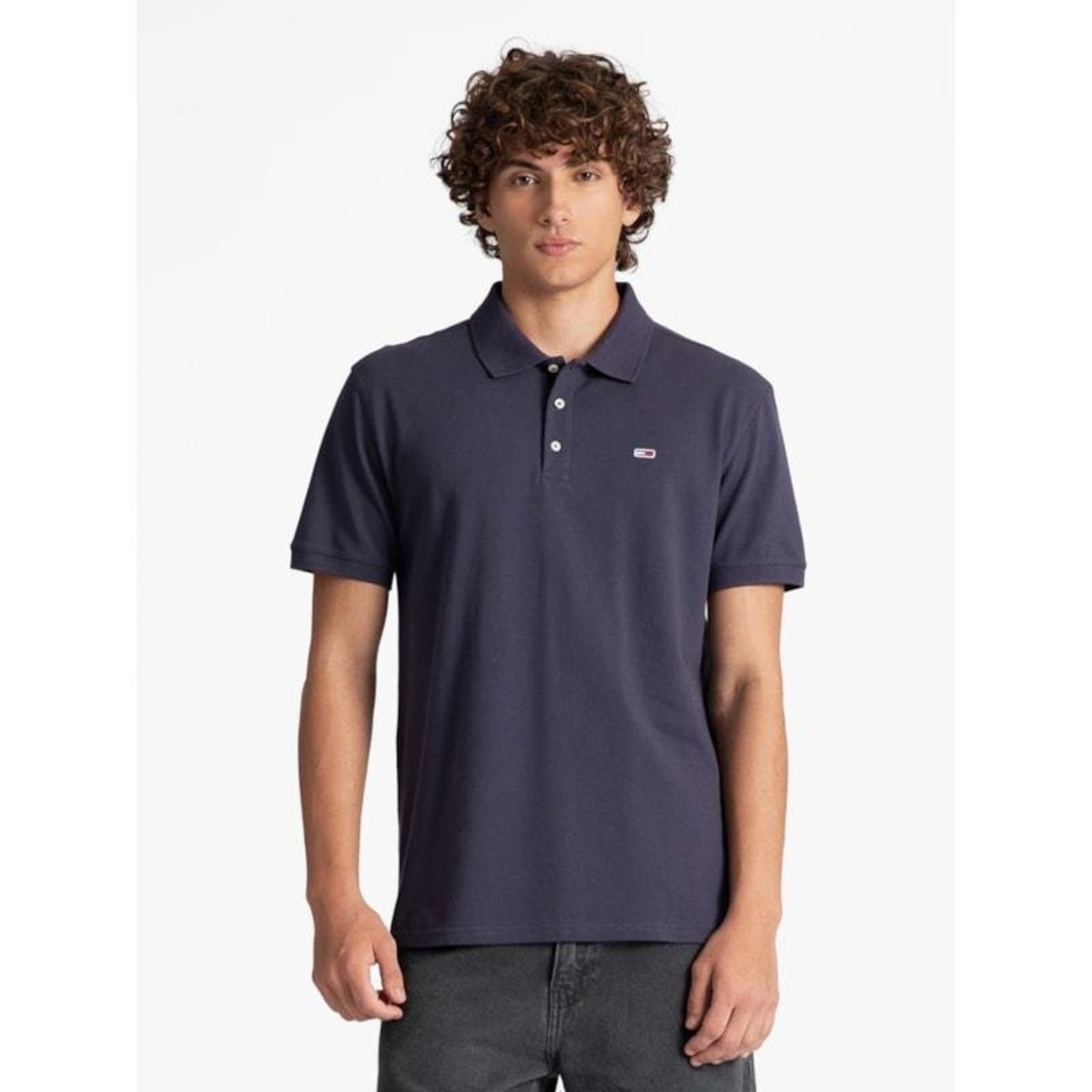 Polo Clássica Piquê Tommy Jeans Preto