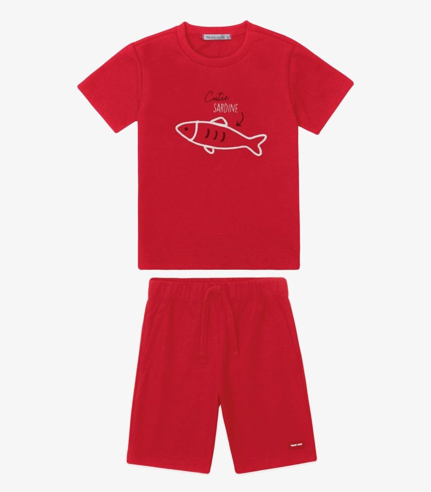 Infantil - Conjunto Verão Menino Malhão Trick Nick Vermelho