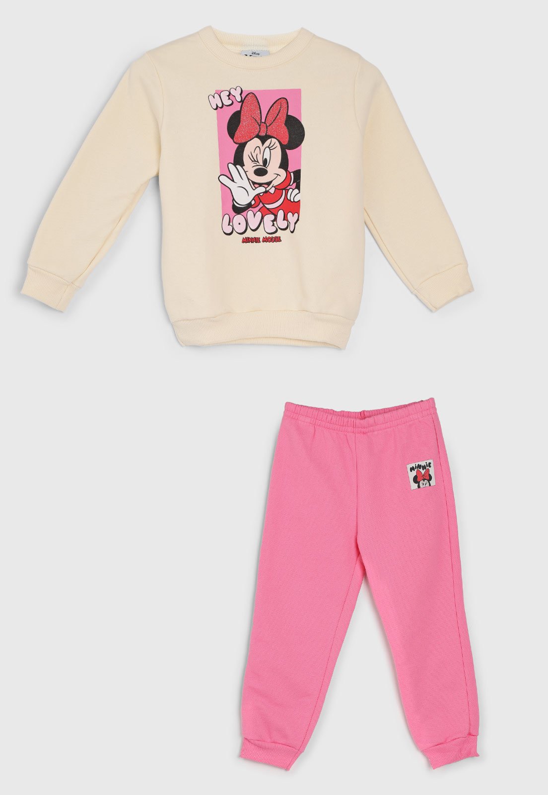 Vista 2 Conjunto Longo Brandili Disney Minnie Mouse Creme off-white Brandili off-white