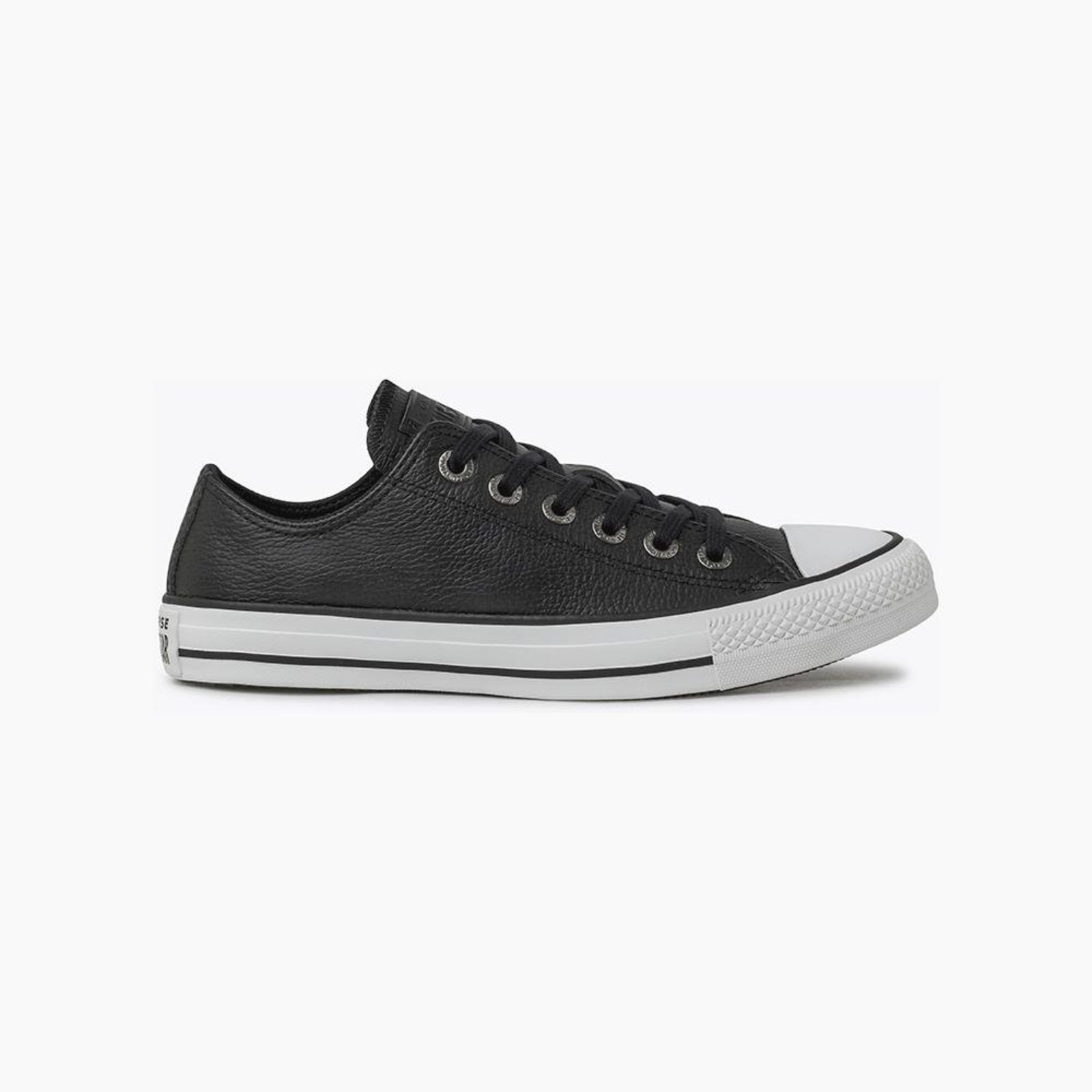 Tênis Chuck Taylor All Star Couro Cano Baixo Preto