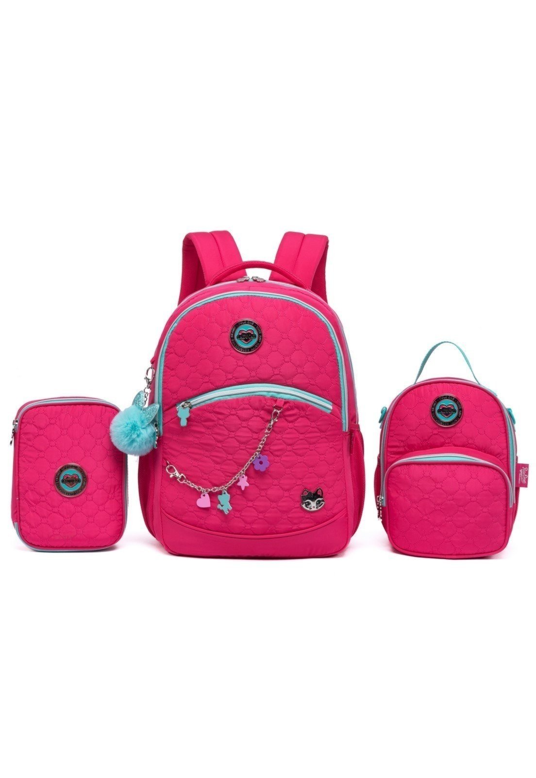 Kit Mochila Polo One Costas Juvenil Feminina Escolar Original