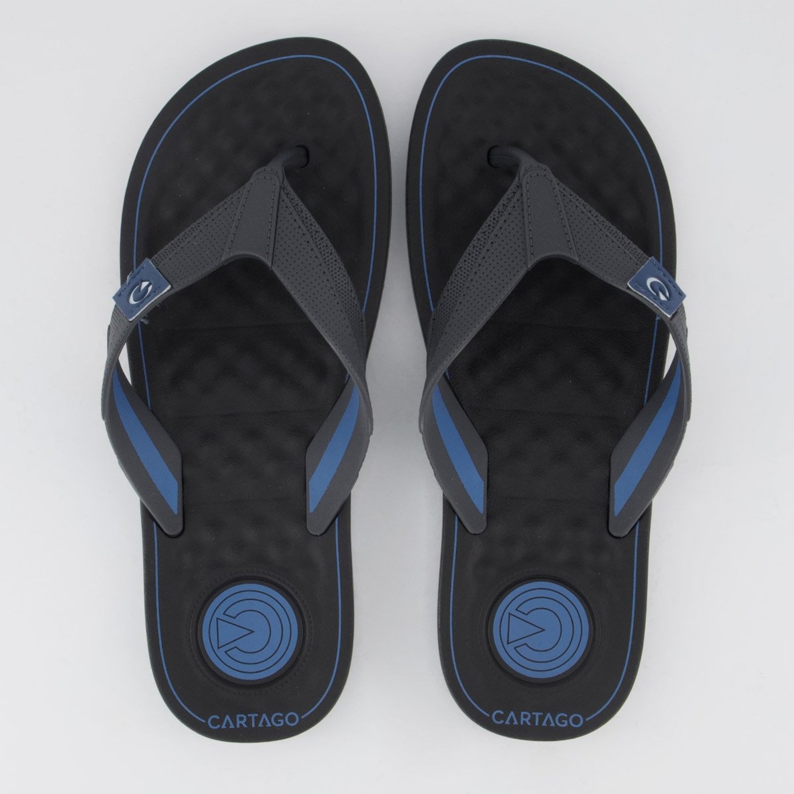 Chinelo Cartago Arizona Preto e Azul