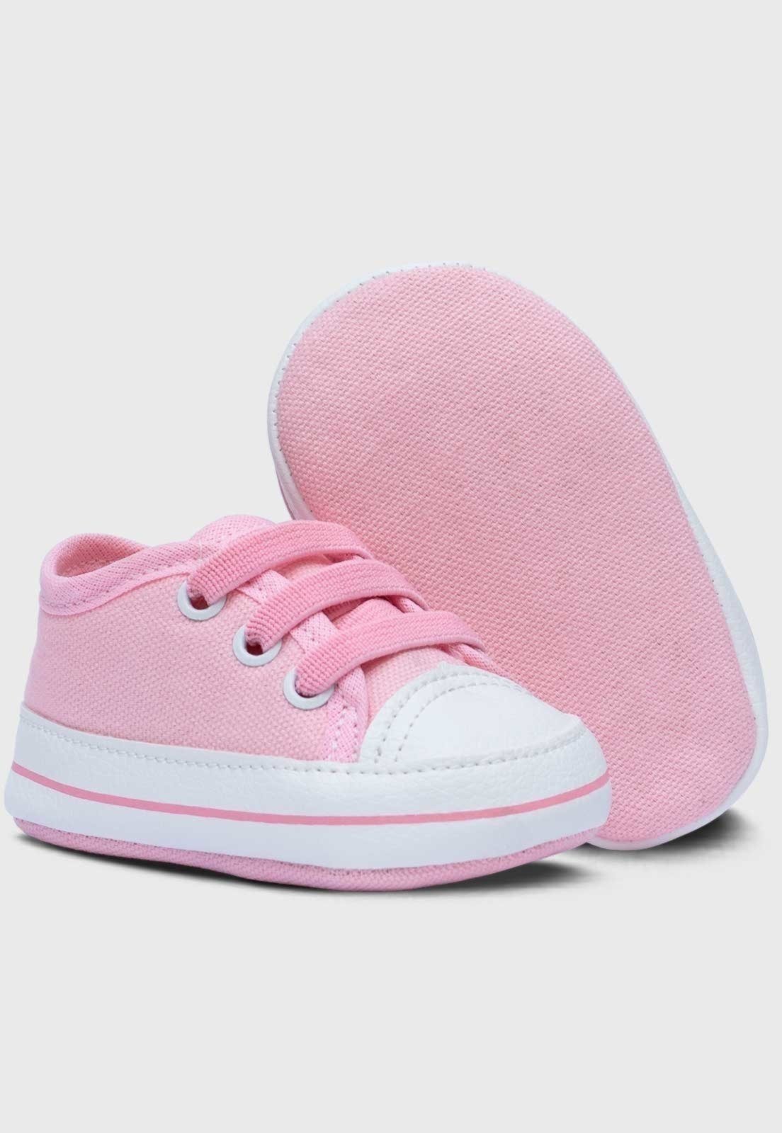 Vista 3 Infantil - Sapatinho de Tênis Pópidi Menina Calce Facil Star rosa Pópidí rosa