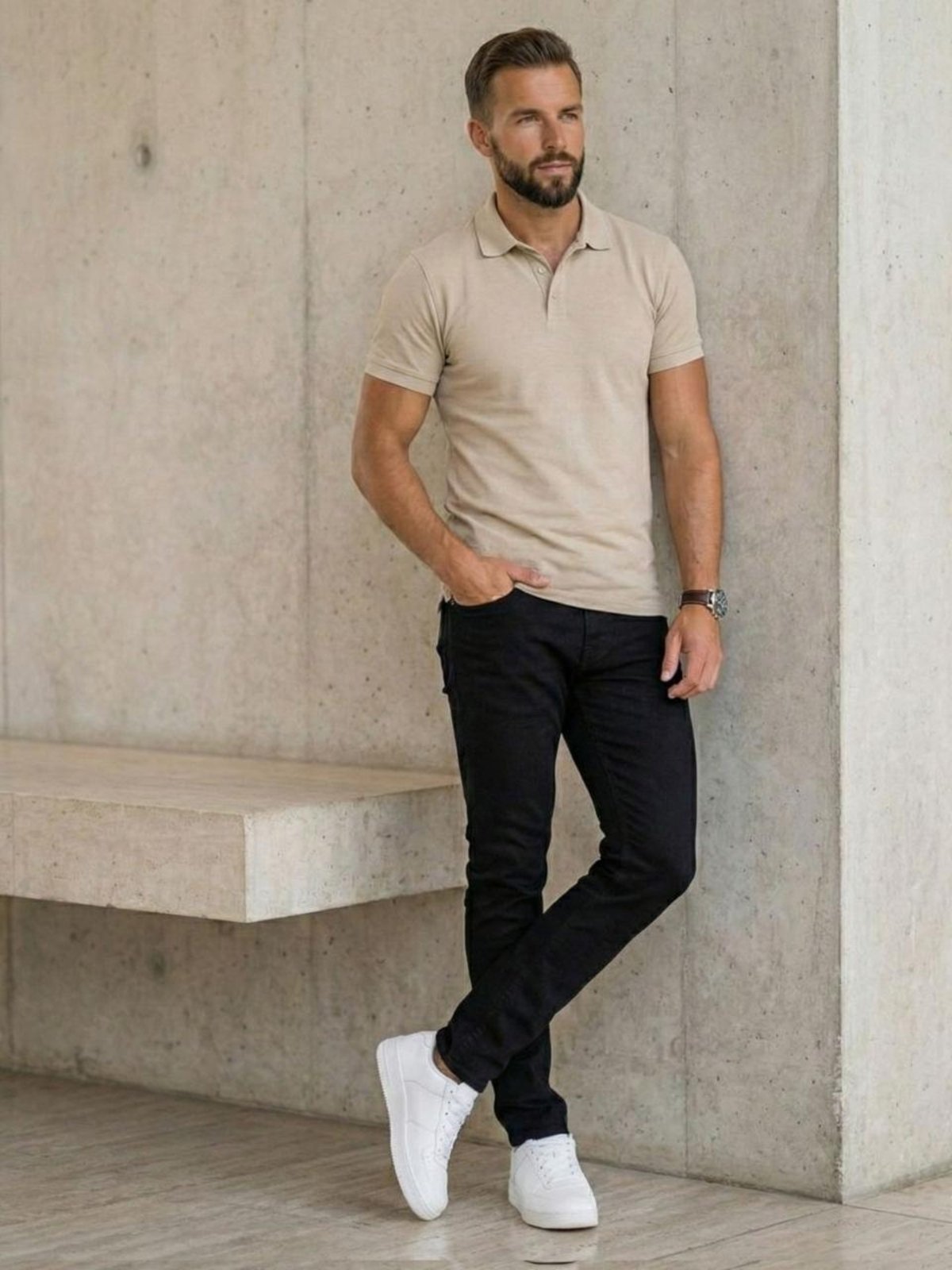 Vista 2 Calça Masculina de Sarja Sk Jeans Confortável em Algodão Preta TEX JEANS preto TEX JEANS preto
