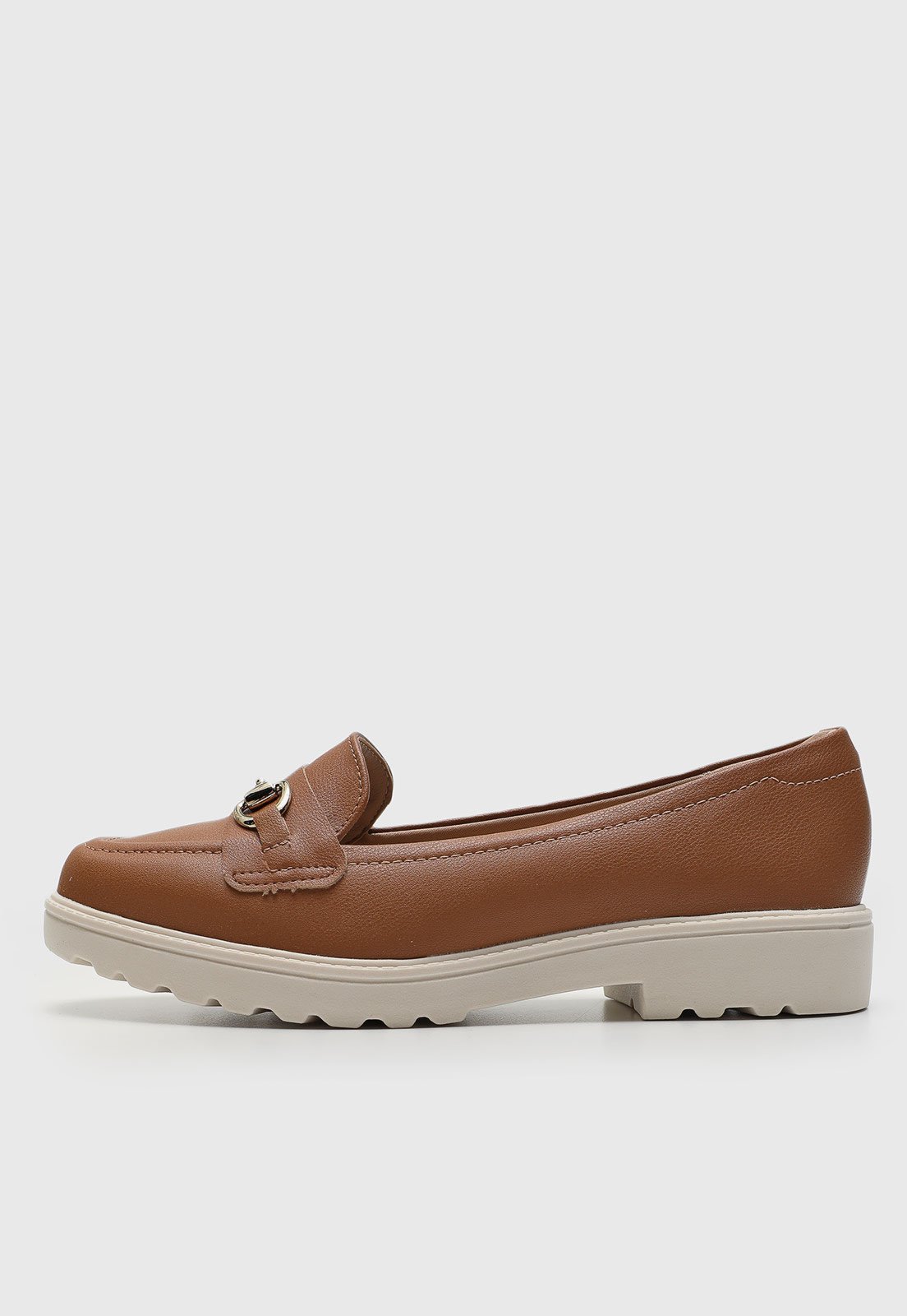 Mocassim Tratorado Modare Fivela Caramelo