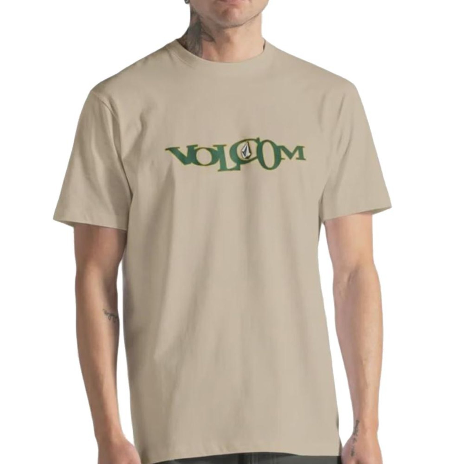 Camiseta Volcom Skidder SM26 Masculina Bege