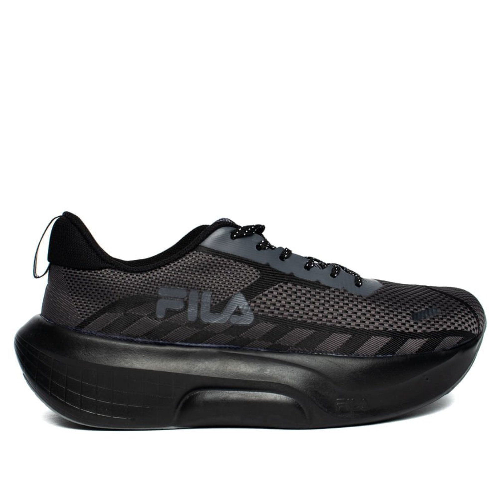 Tênis Masculino Fila Breeze Corrida Preto/Cinza Escuro