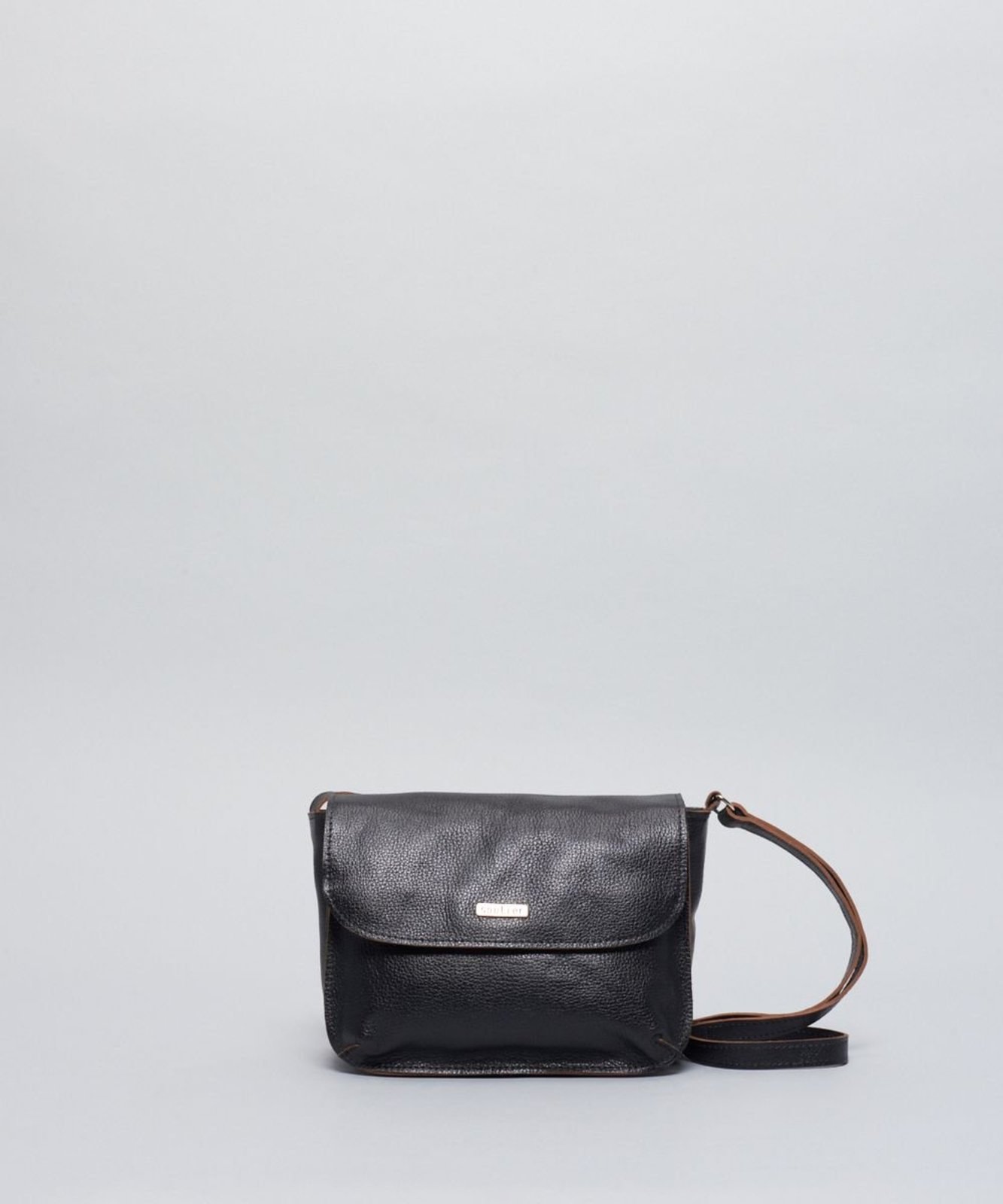 Bolsa p Couro Sabrina - Preto u - preto