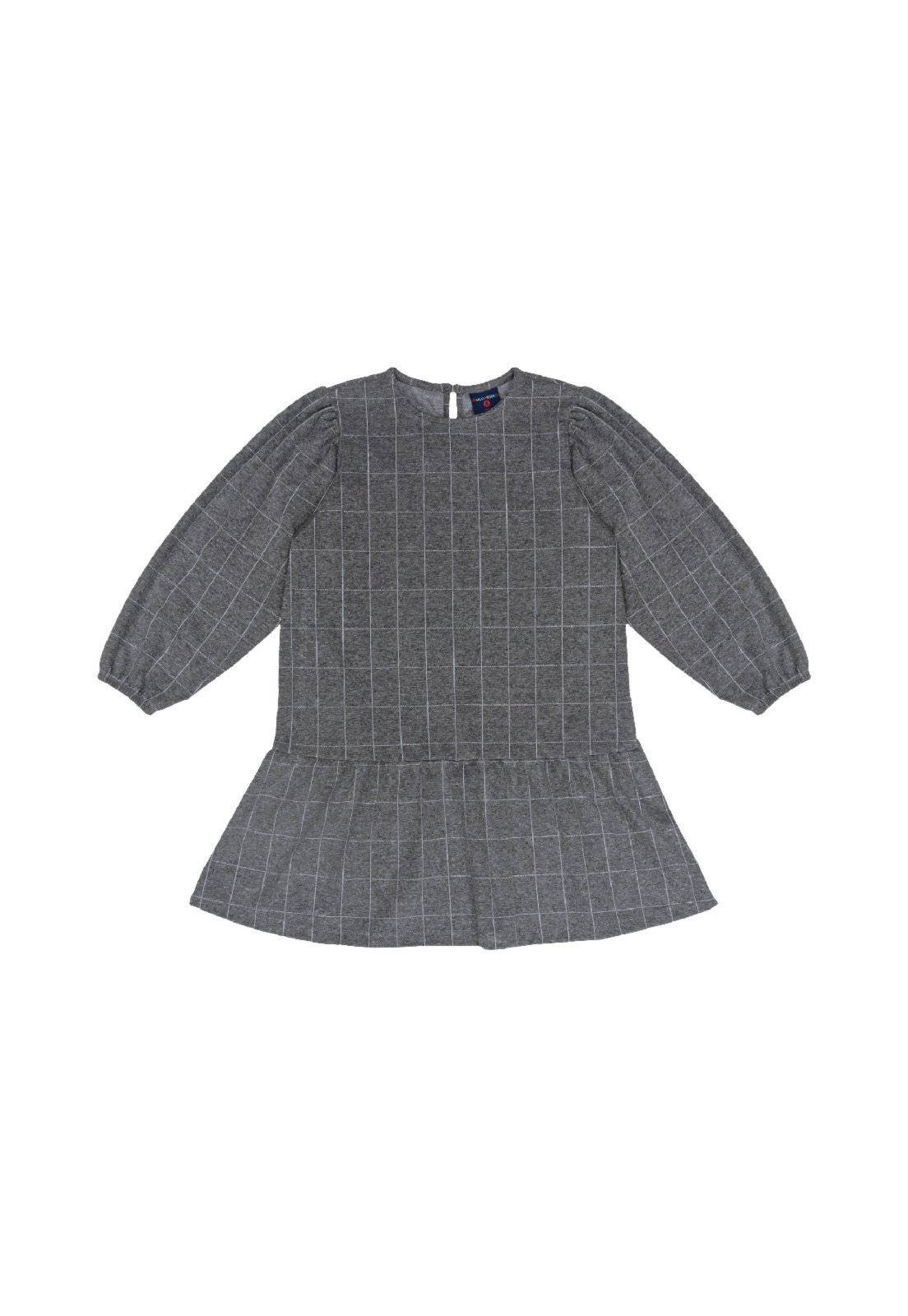 Infantil – Vestido Jacquard Xadrez Guloseima Cinza