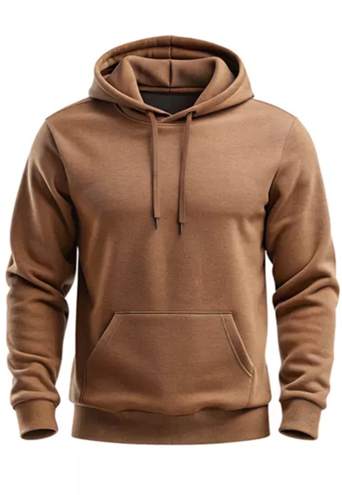 Moletom Flanelado Feminino Blusa de Frio Fechado Mooboo Moleton Masculino Blusão Marrom Liso