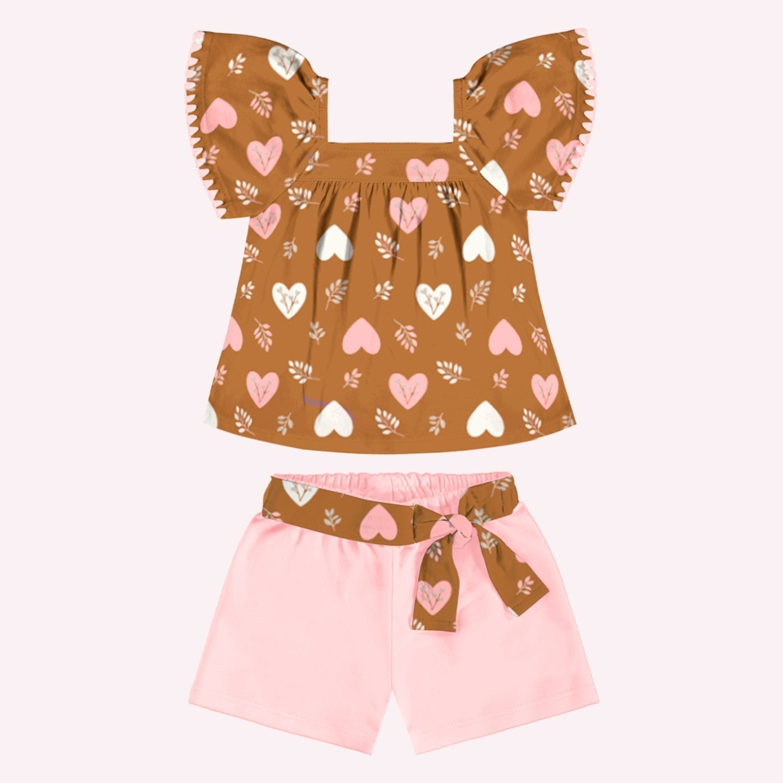 Infantil - Conjunto Menina Corações Kyly