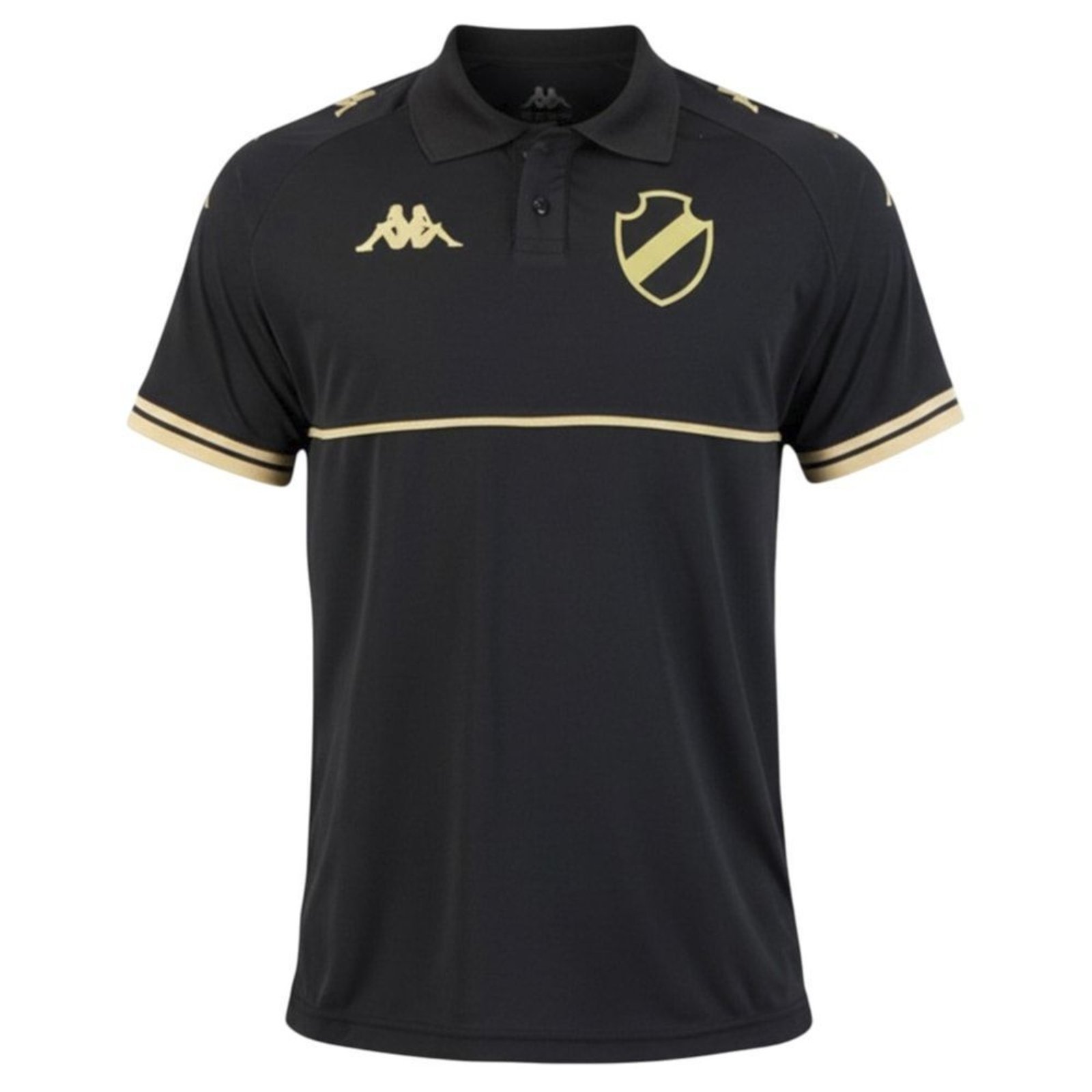 Camisa Polo Kappa Vasco Supporter Monochromatic Masculina - Preto - kappa