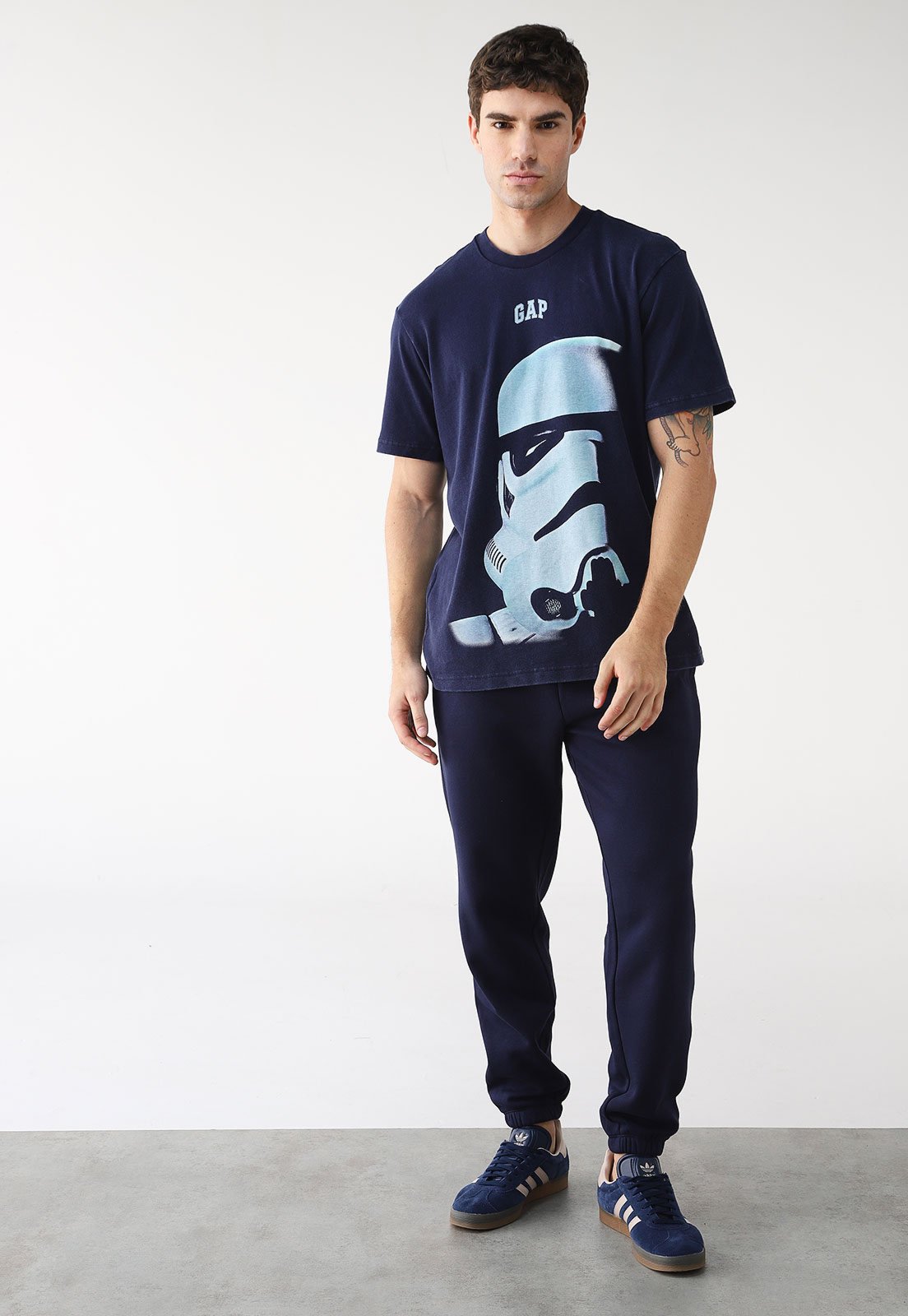 Camiseta GAP Reta Star Wars Azul-Marinho