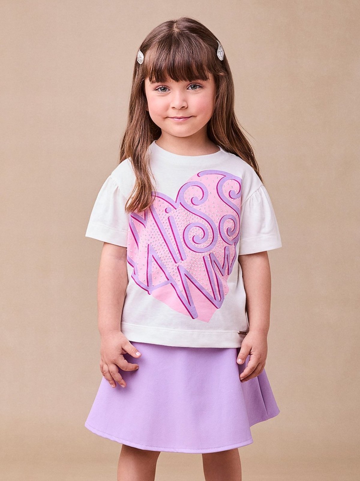 Infantil - Blusa Miss Animê com Strass