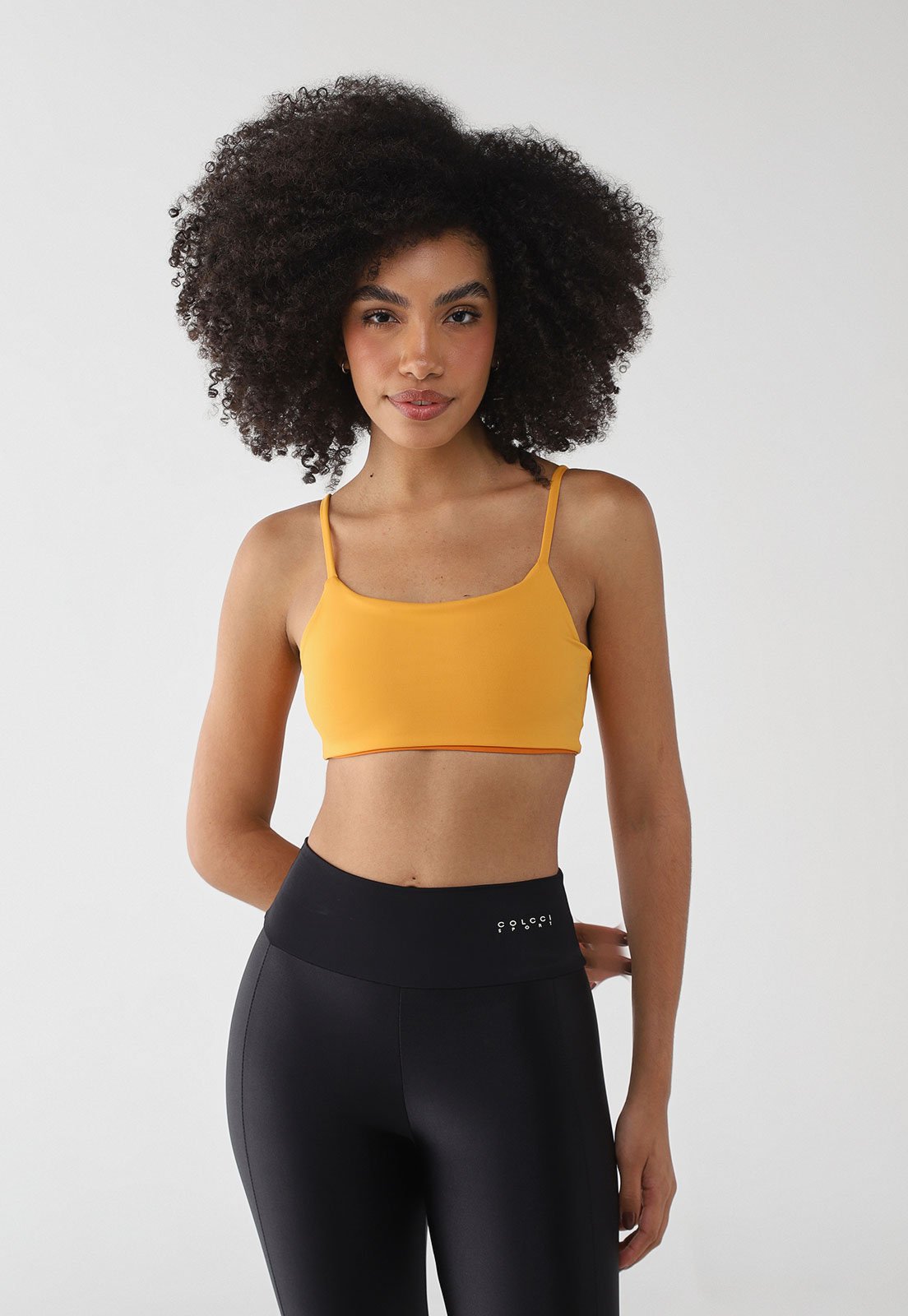 Top Feminino Colcci Sport Alças Finas Amarelo