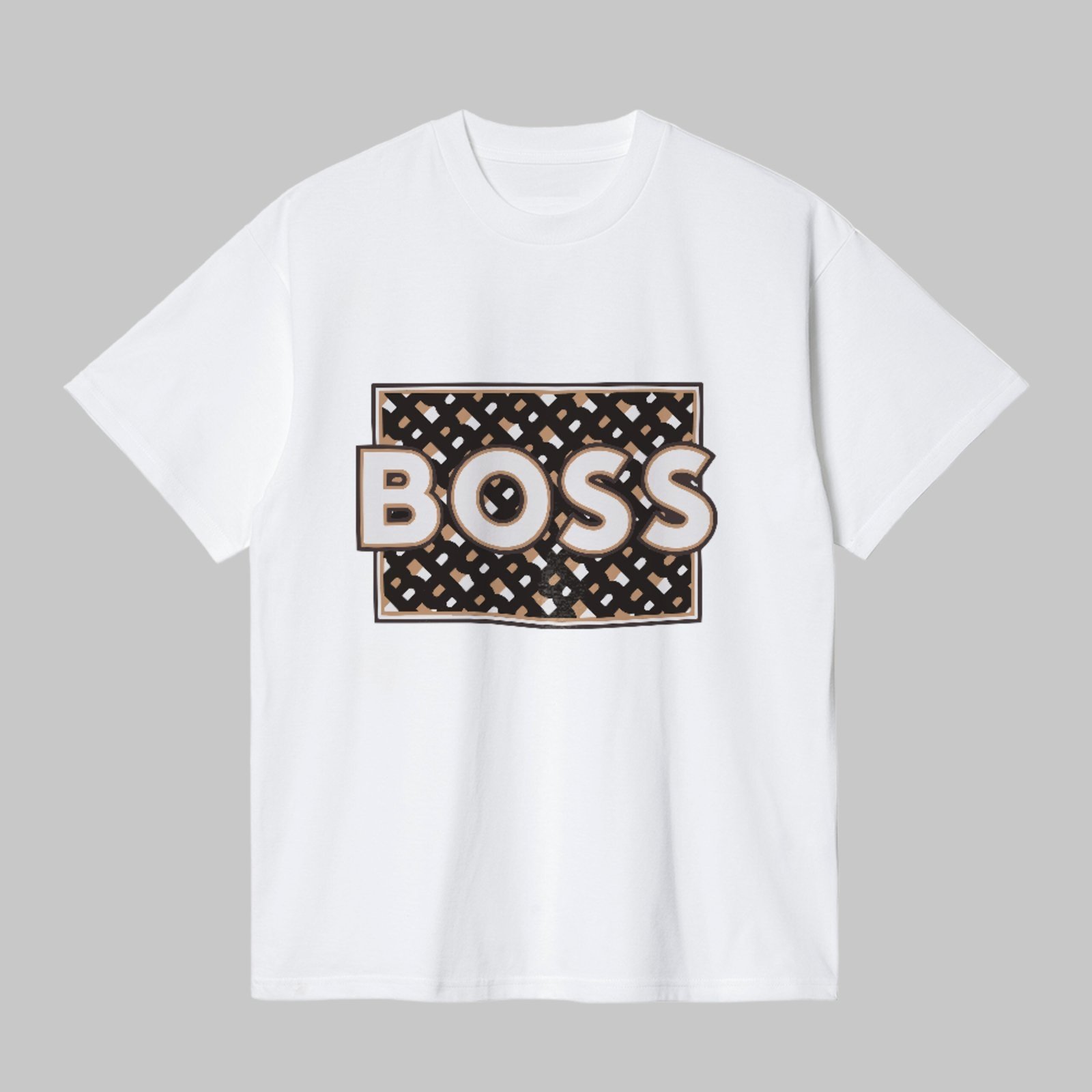 Camiseta Básica Boss Mode Fashion Estilo Urbano Trend Branco