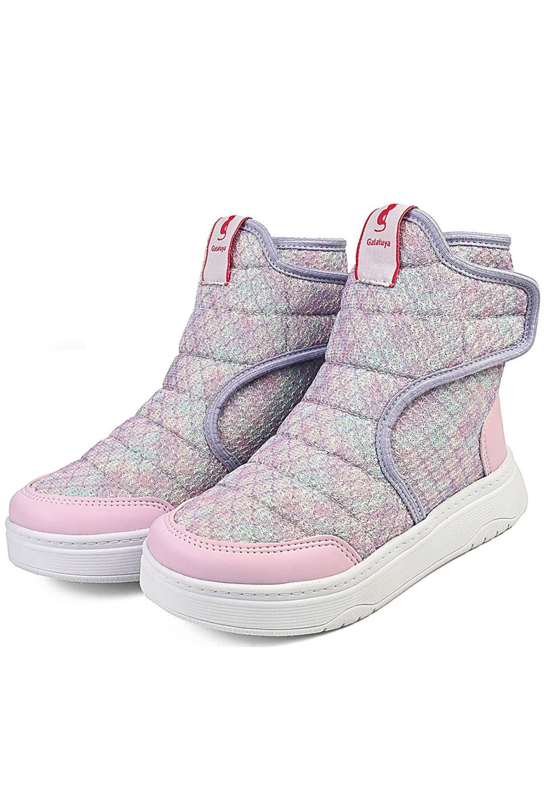 Infantil - Botinha Menina Inverno Conforto Cano Alto Calce Fácil Caramelo