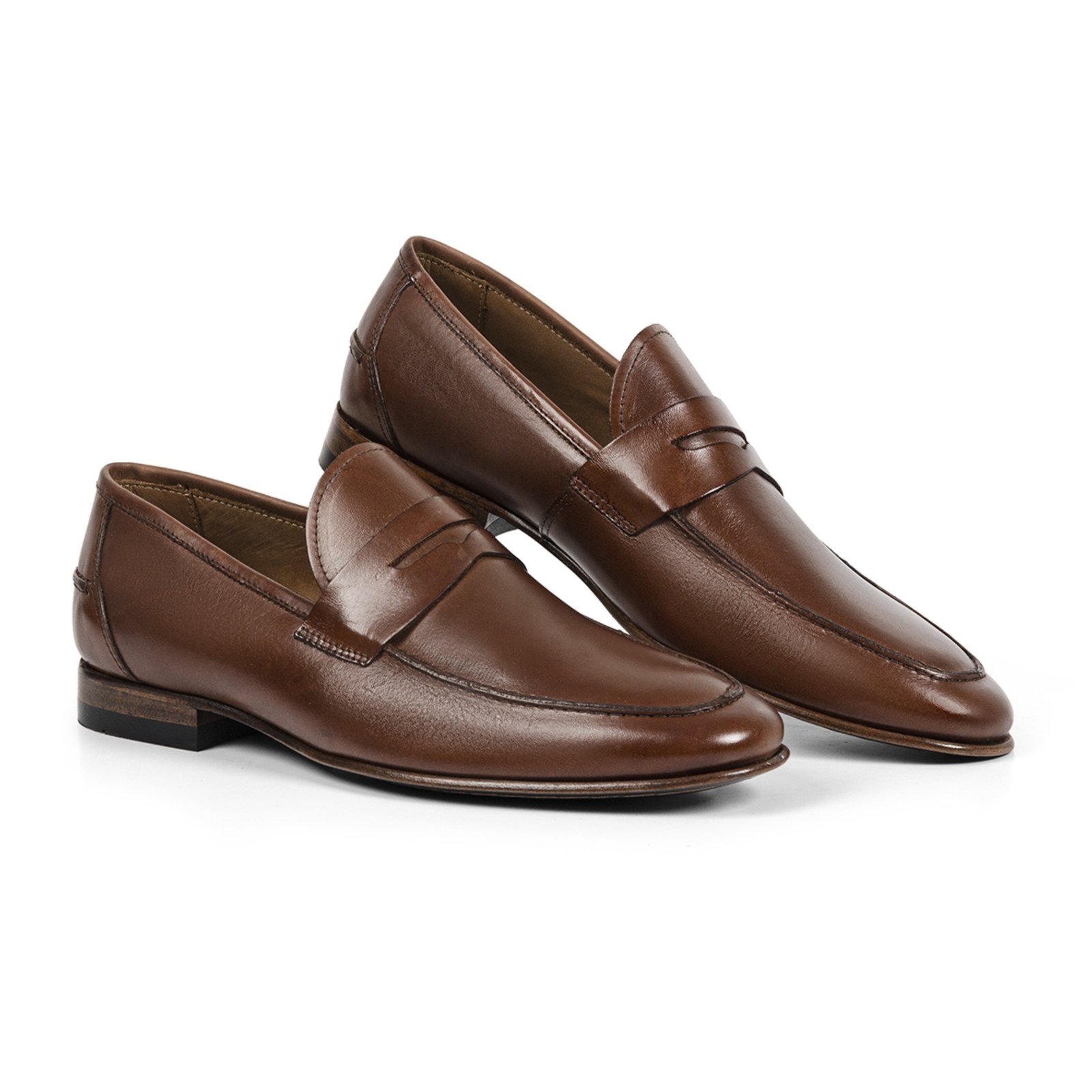 Sapato Masculino Veritimo Mocassim Social Sola De Couro Mocassim Gravata Oxford Leve Whisky