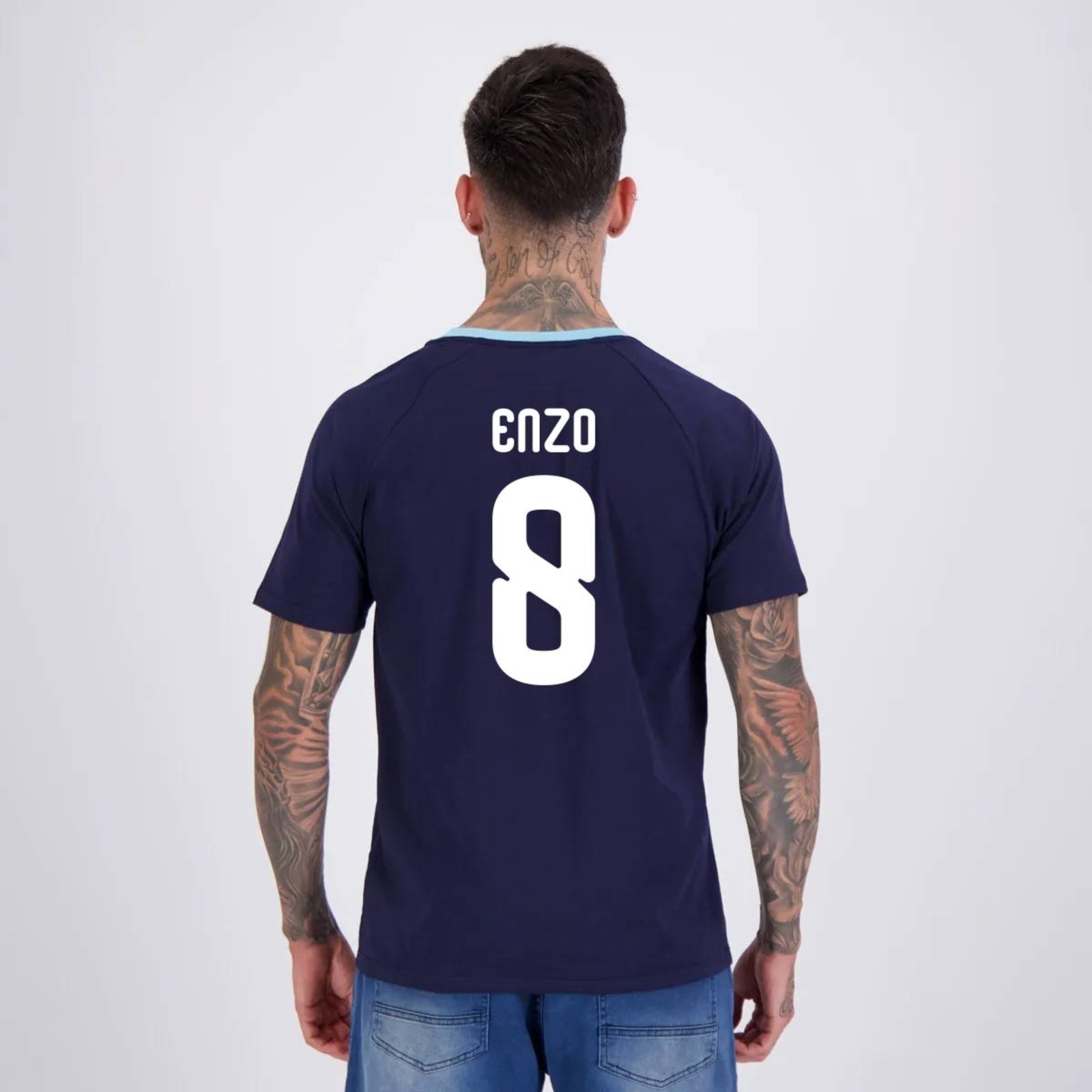 Camisa Argentina Ribbon Marinho 8 Enzo