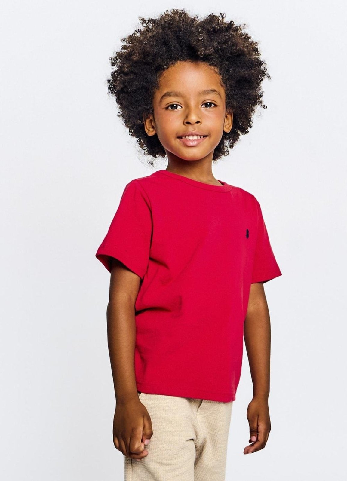 Infantil - Camiseta Menino Básico Alphabeto Vermelho