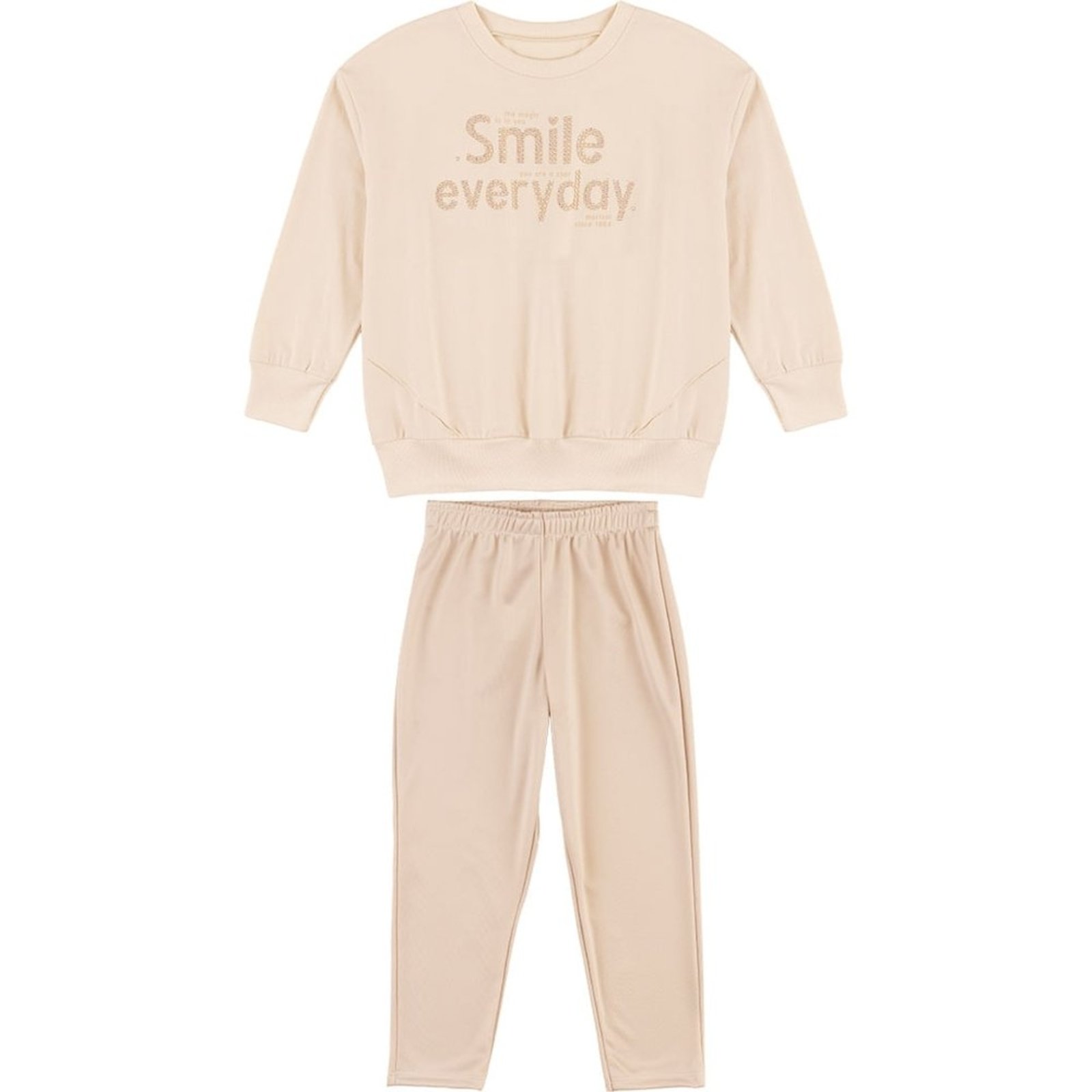 Infantil - Conjunto Longo Moletom Smile Menina Marisol