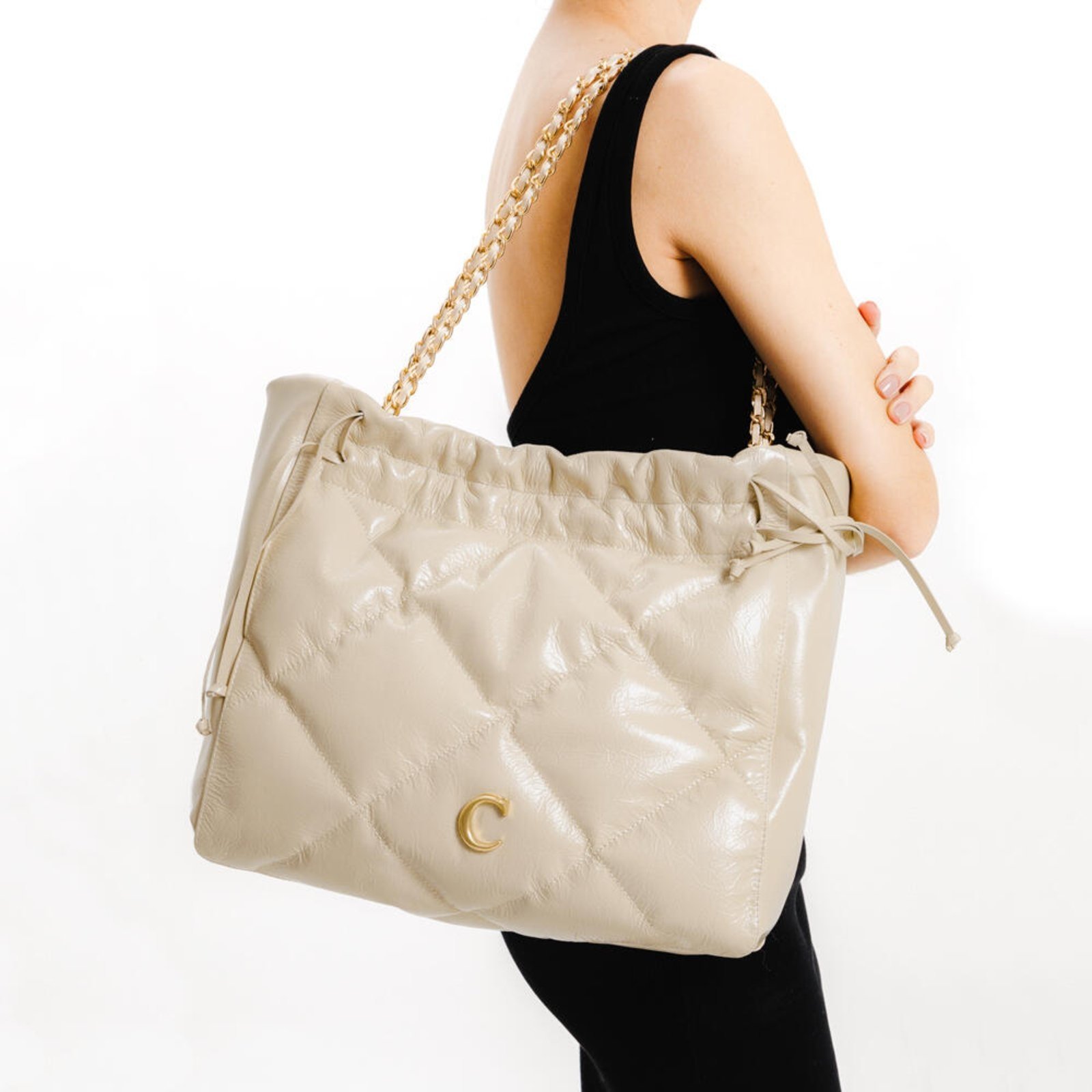 Vista 3 Bolsa Talia Couro Off White Cecconello C2927-5 off-white white off-white white