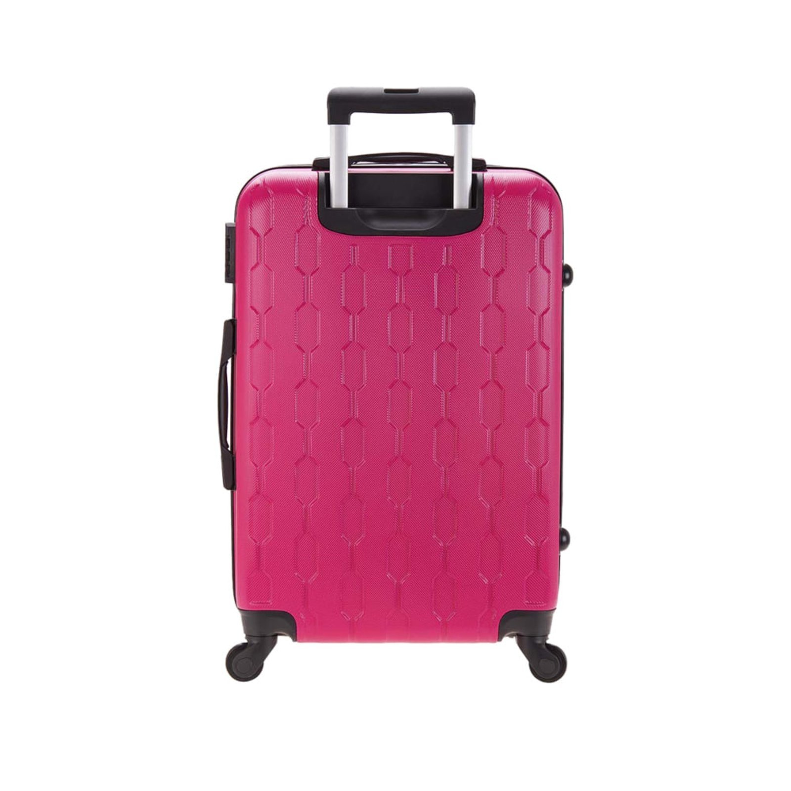 Vista 3 Mala Tonin Frevo Rígida Cadeado Grande rosa Tonin rosa