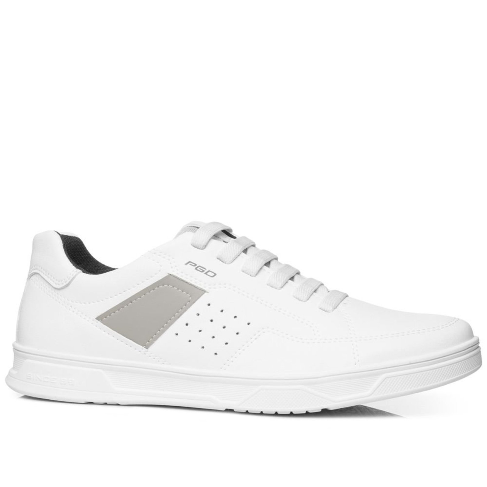Sapatênis Pegada Masculino em Microfibra Branco 171403-01 Sapatênis Pegada Masculino em Microfibra Branco 171403-01 42