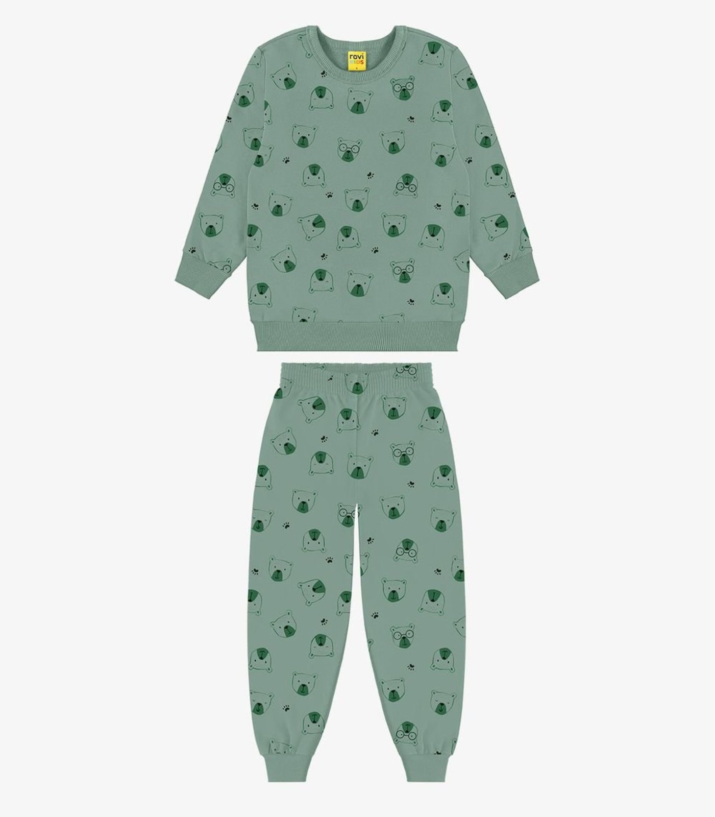 Infantil - Conjunto Blusão Com Calça Menino Rovi Verde