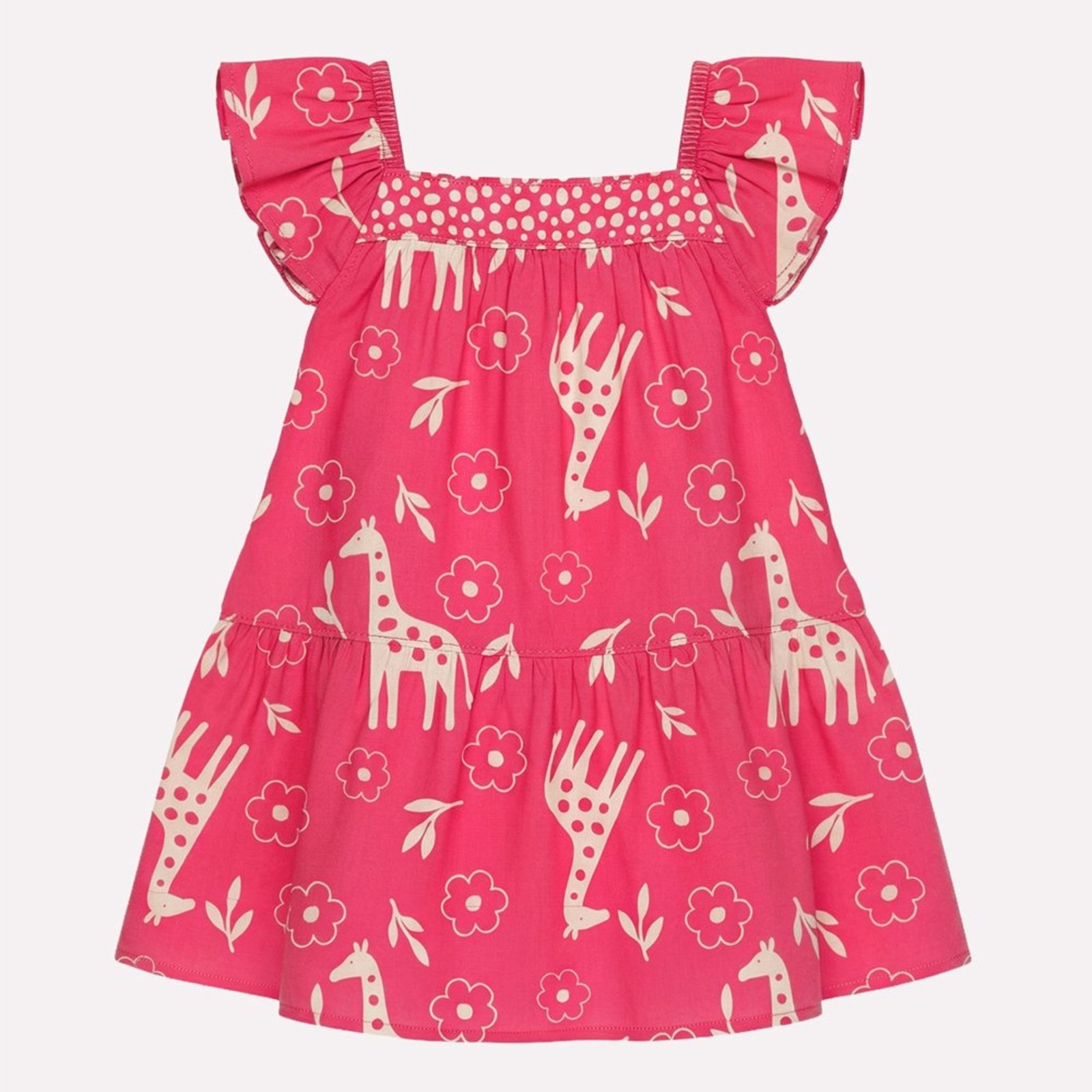 Infantil - Vestido Menina Girafas Kyly