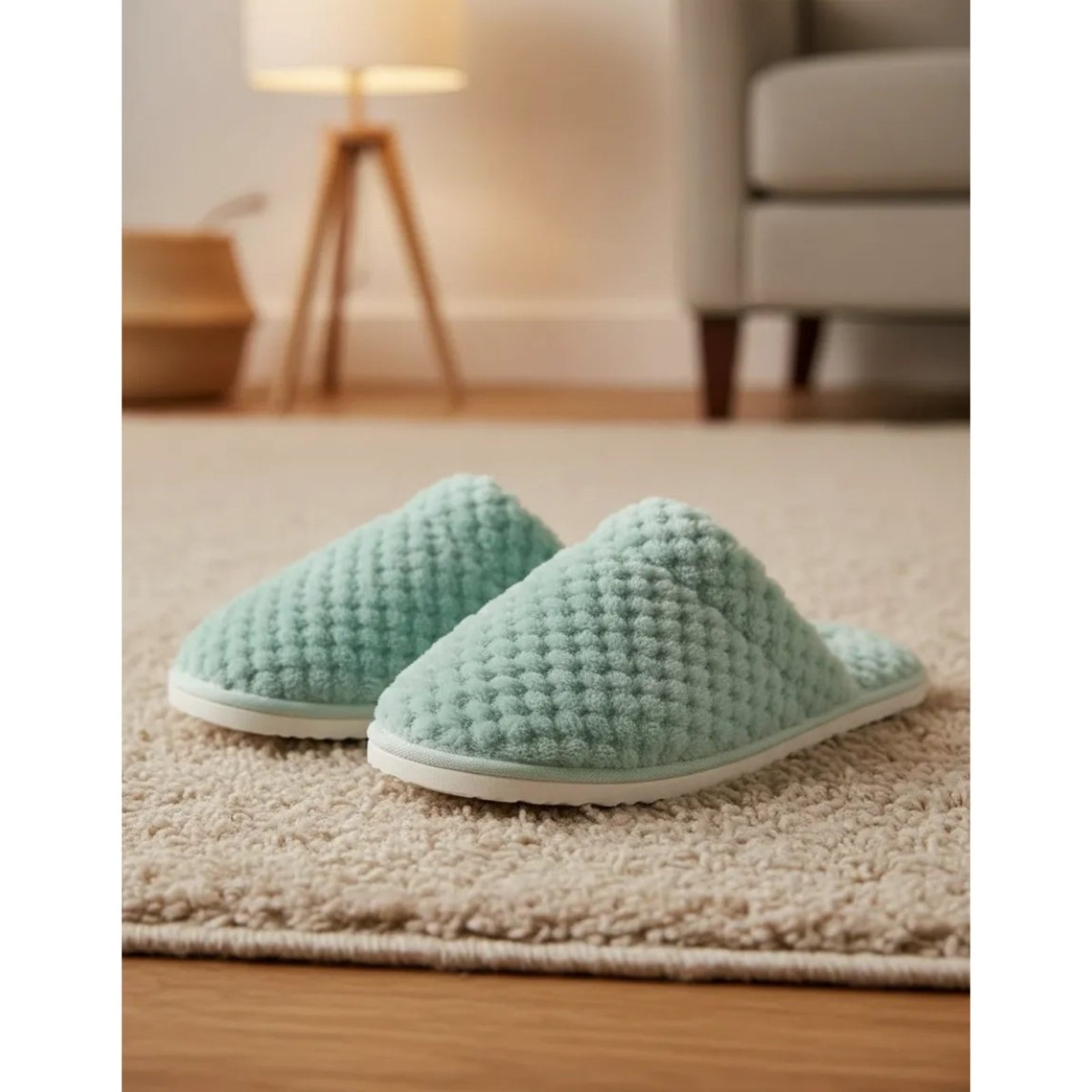Infantil - Pantufa Chinelo Microfibra Appel Pollo Verde Campestre