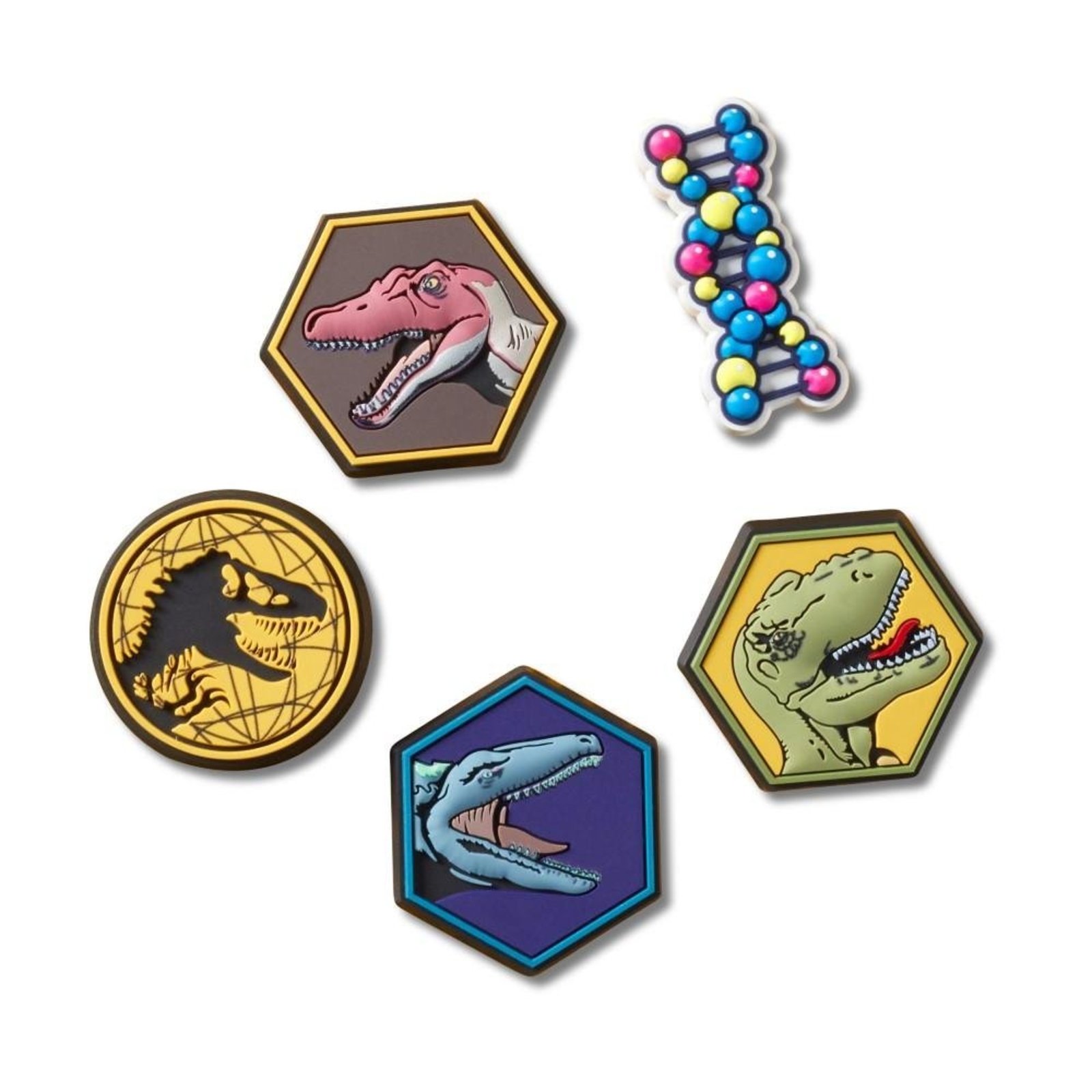 Infantil - Jibbitz™ Jurassic Park Pack com 5 Peças Único Branco