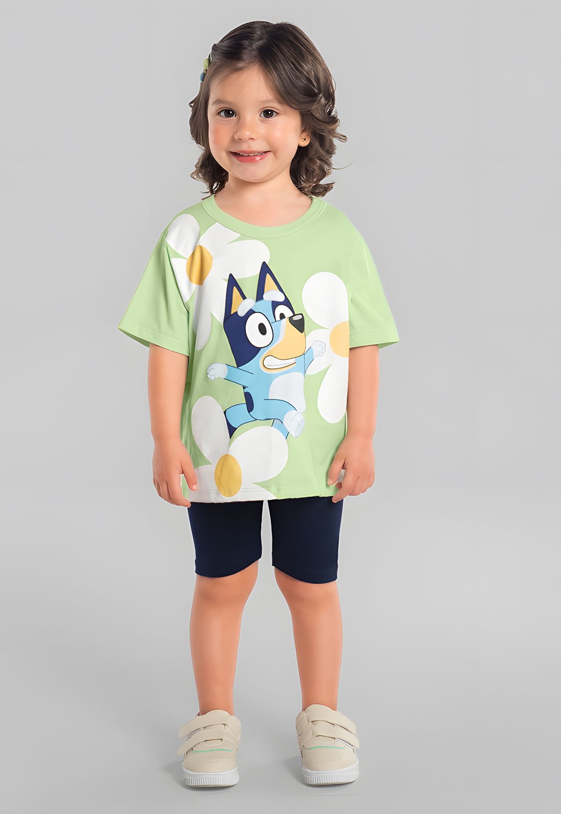 Camiseta Brandili Bluey Verde Limao