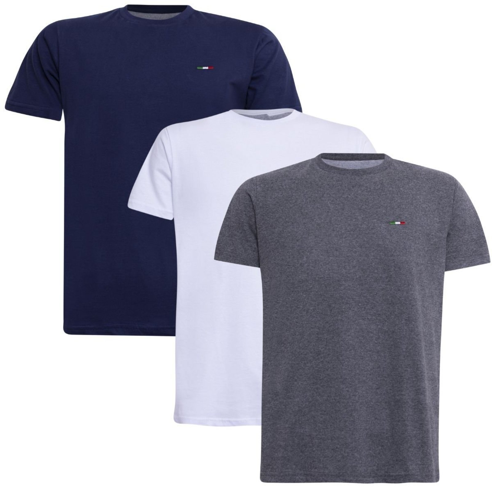 Kit 3 Camisetas Básicas FMF Algodão Premium Itália Colorido
