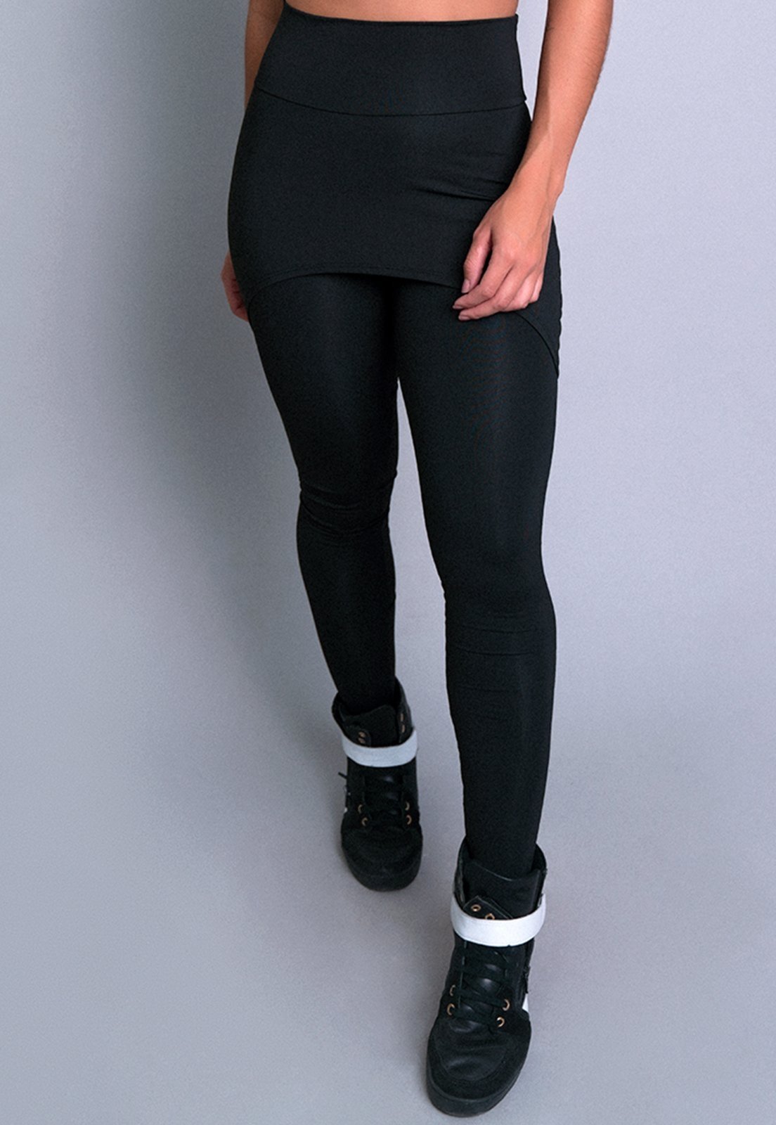 Calça Legging MVB Modas Saia Tapa Bumbum Preto