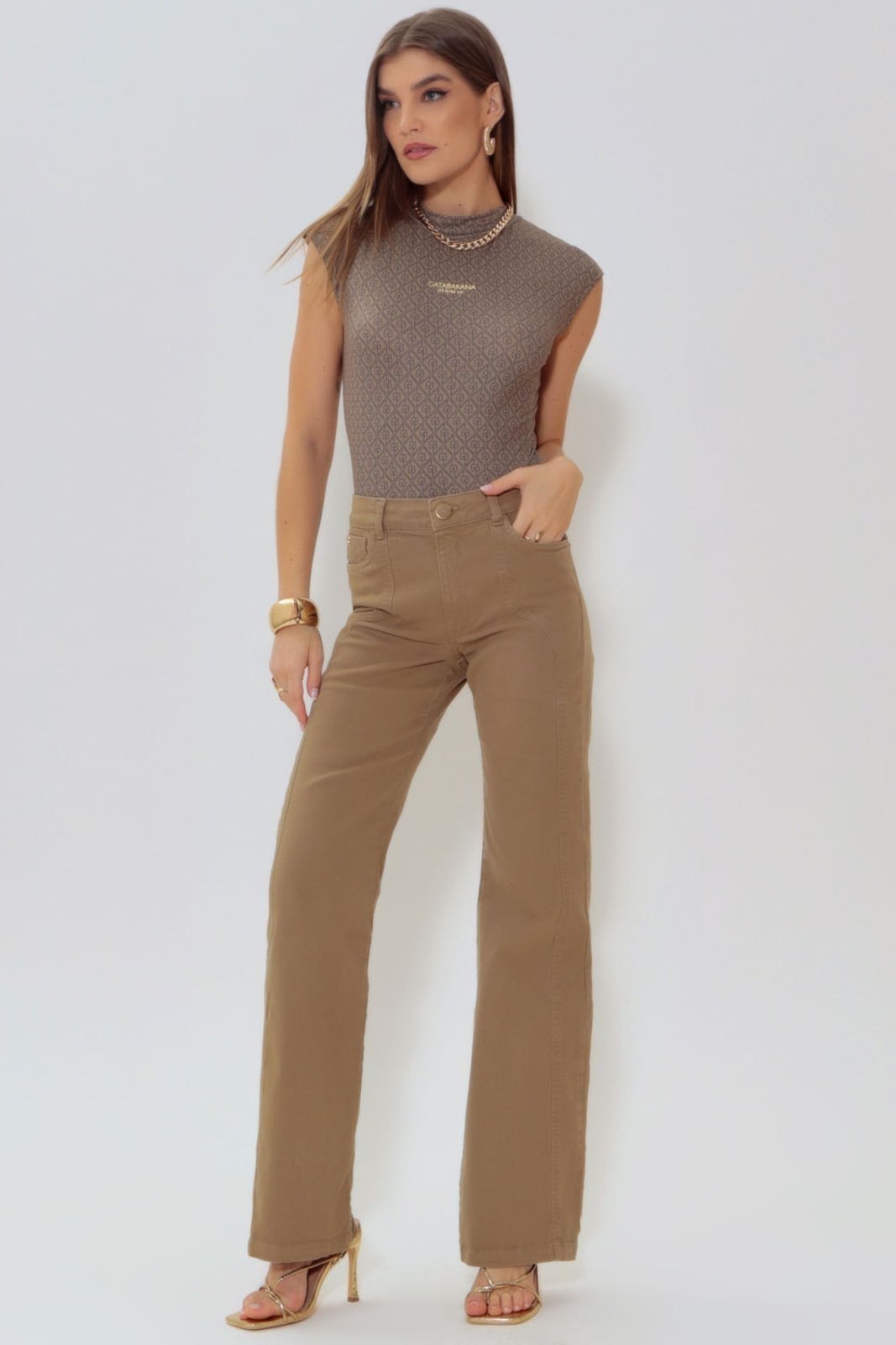 WIDE LEG 27 CLÁSSICA DARK OLIVE Gatabakana