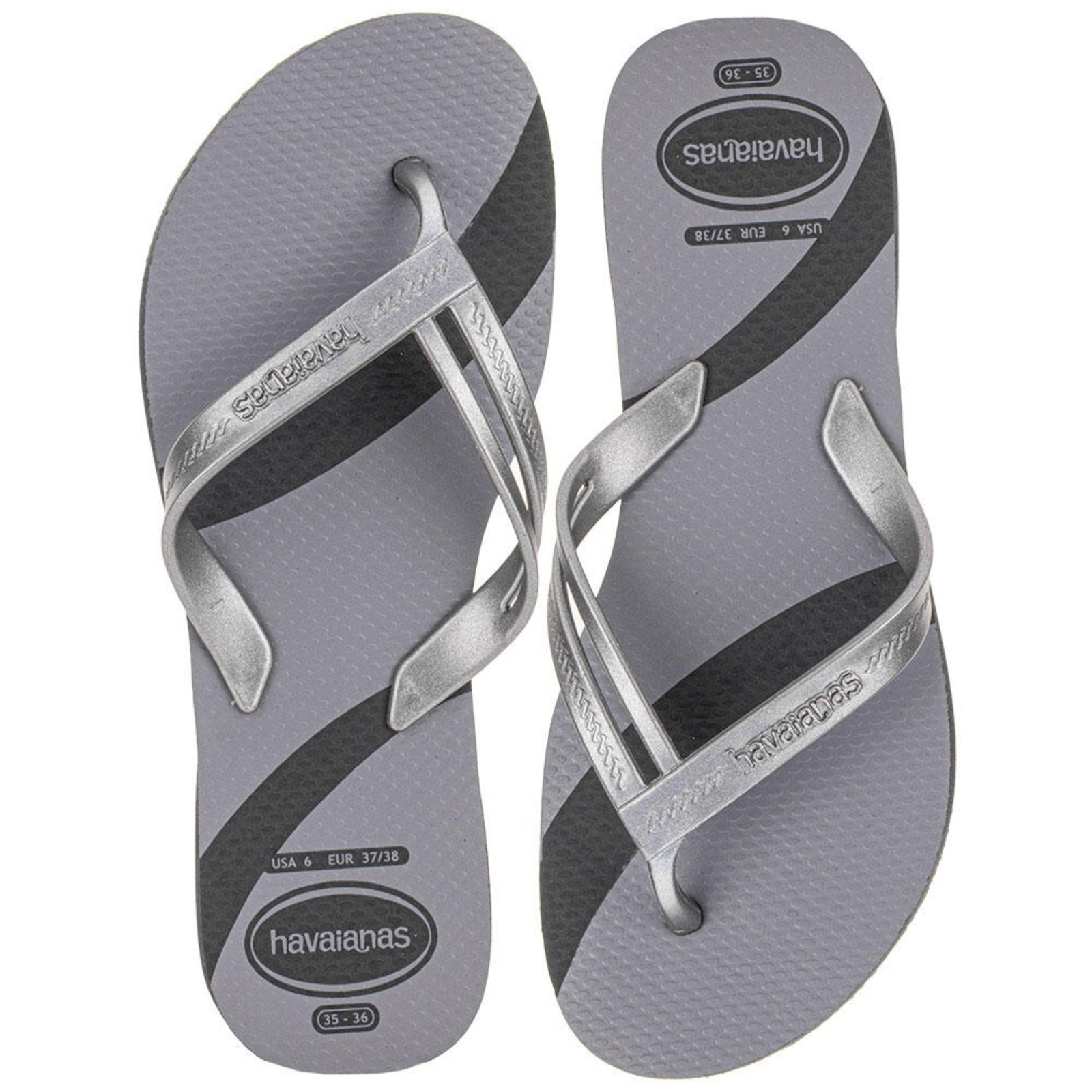 Chinelo Feminino Elegance Print Havaianas 4148804 0090804 Cinza