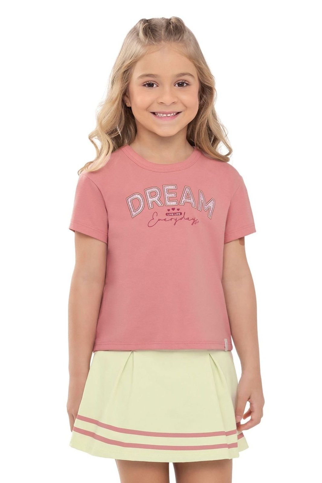 Infantil - Conjunto Curto Menina Dream Elian Rosa