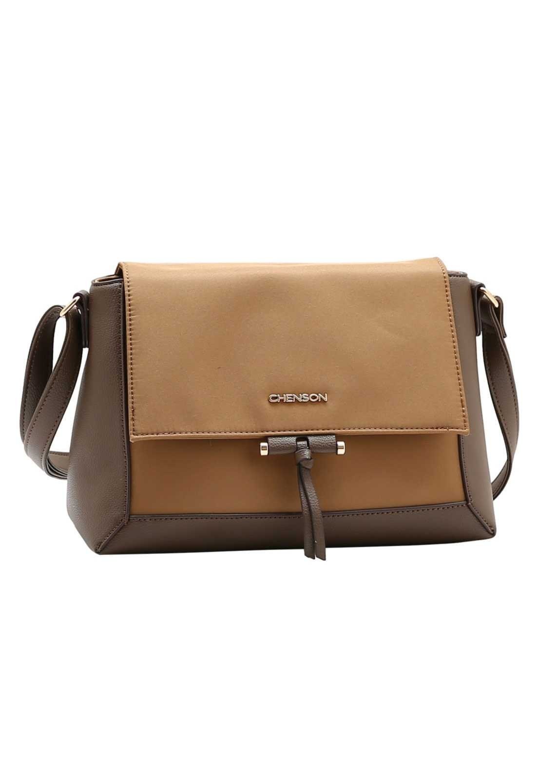 Bolsa Feminina Chenson Transversal Microfiber 3185455 Natural