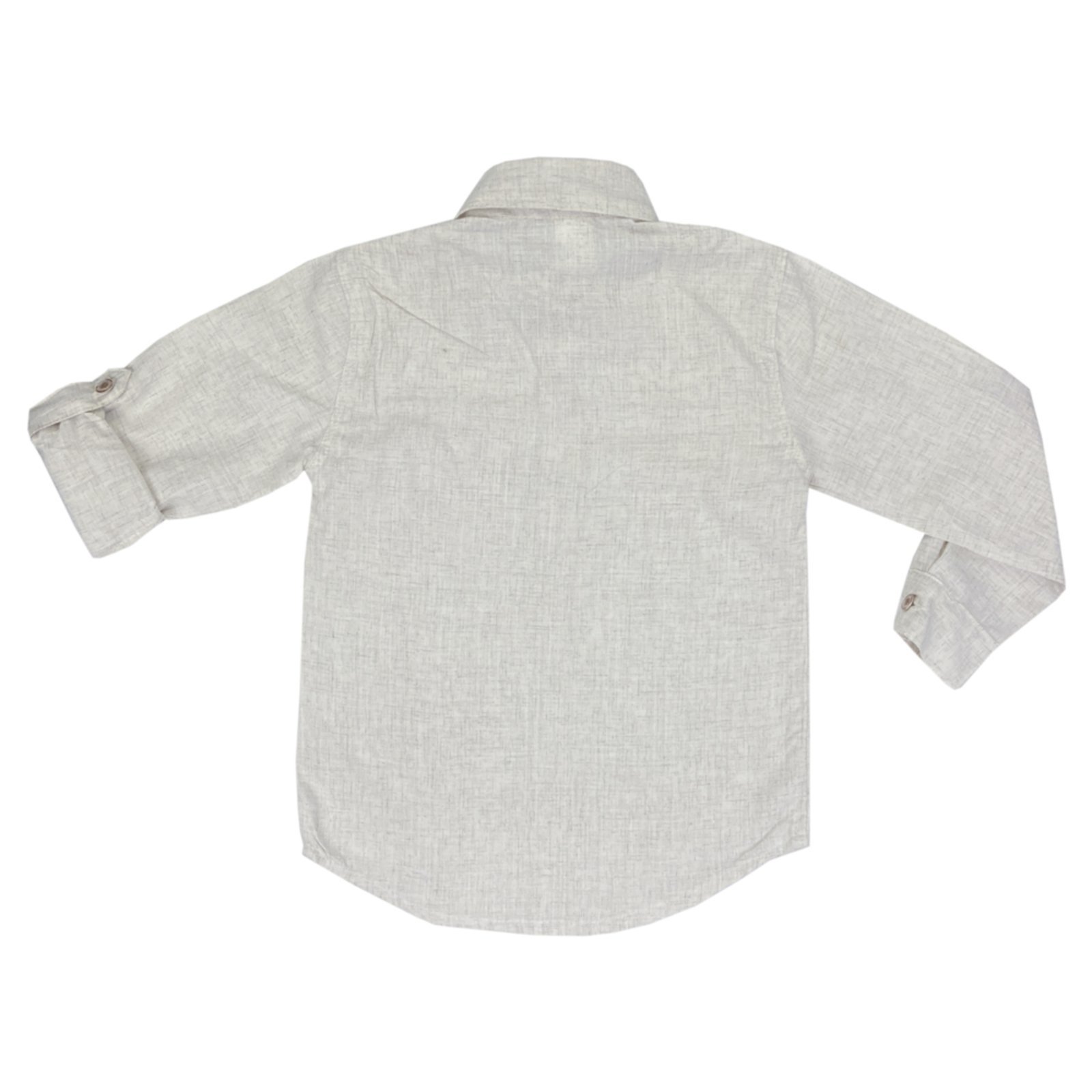 Vista 3 Infantil - Camisa Look Jeans Bata Linho bege Look Jeans bege
