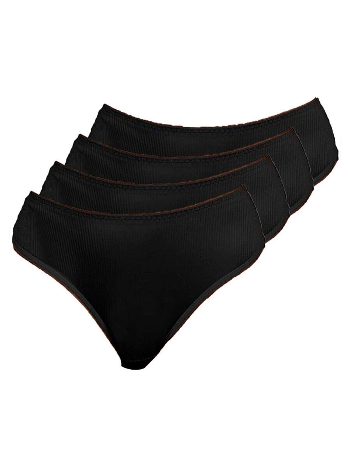 Kit com 4 Calcinhas Alta Abrupt Demillus 56096 Preto