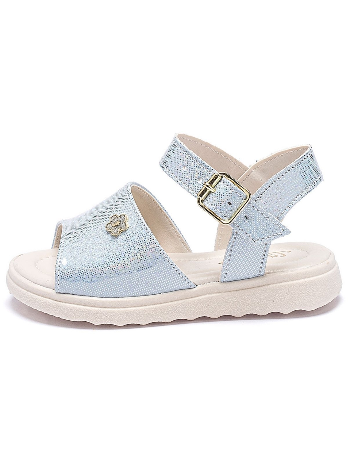 Infantil – Sandália Menina Tininha Casual Avarca Glitter Azul
