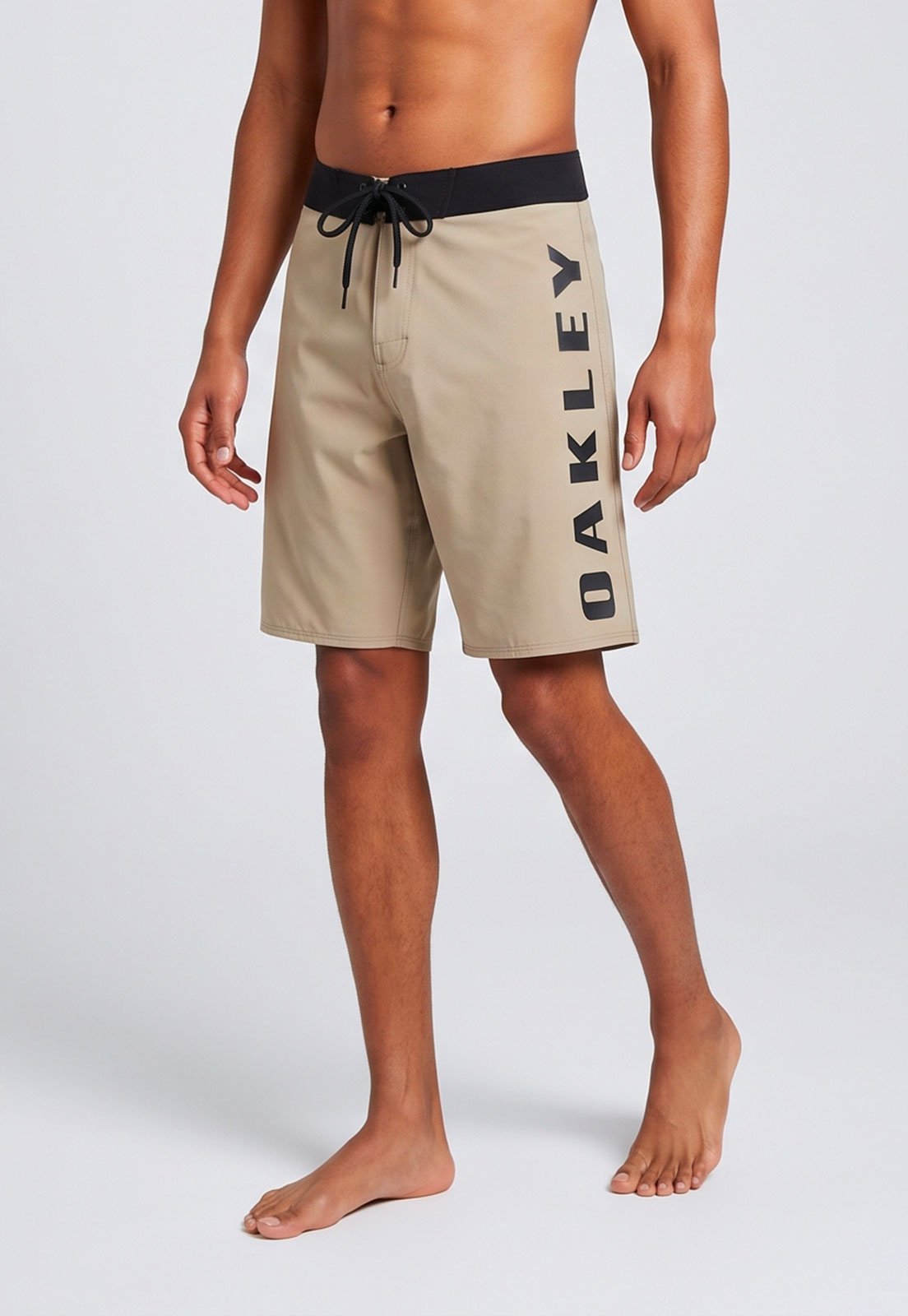 Bermuda Masculina Oakley Água Poliester Elastano Bege