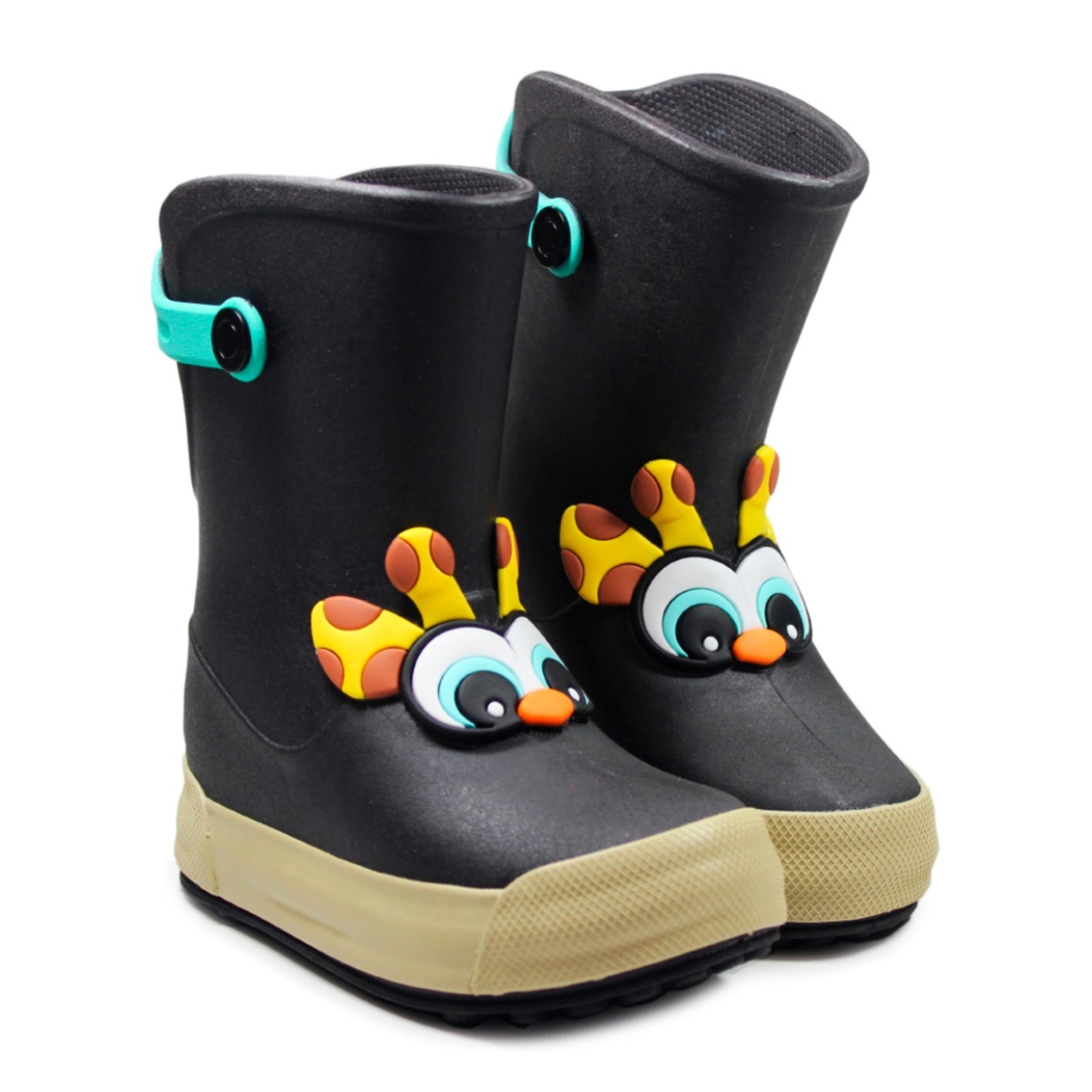 Infantil – Galocha Bota Plugt Acqua Girafa Safari Menino Preto