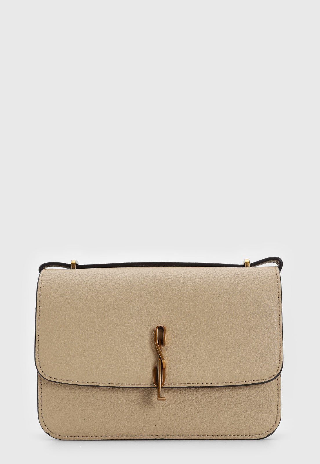 Bolsa Tiracolo Santa Lolla Logo Bege