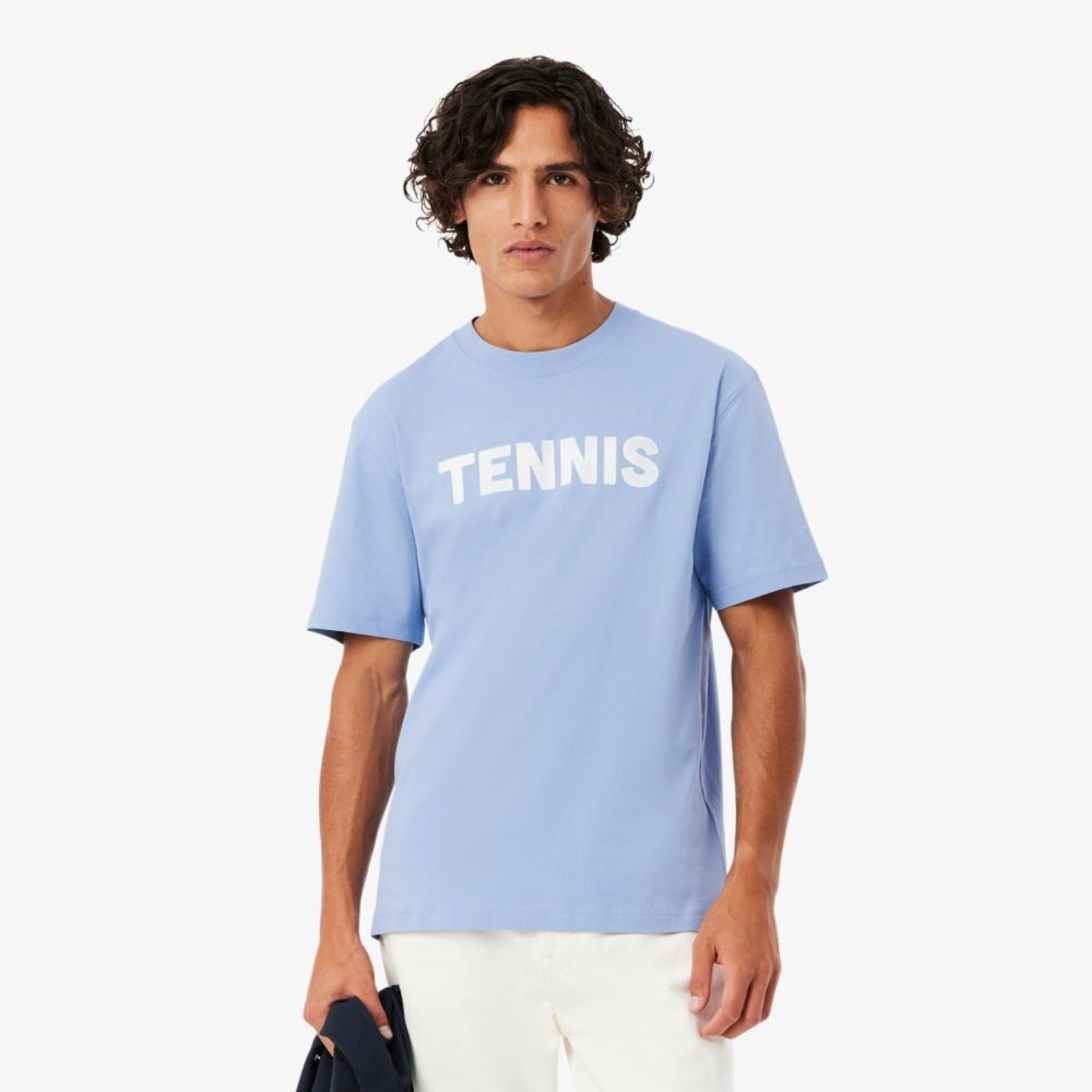 Camiseta de Algodão Estampada Azul