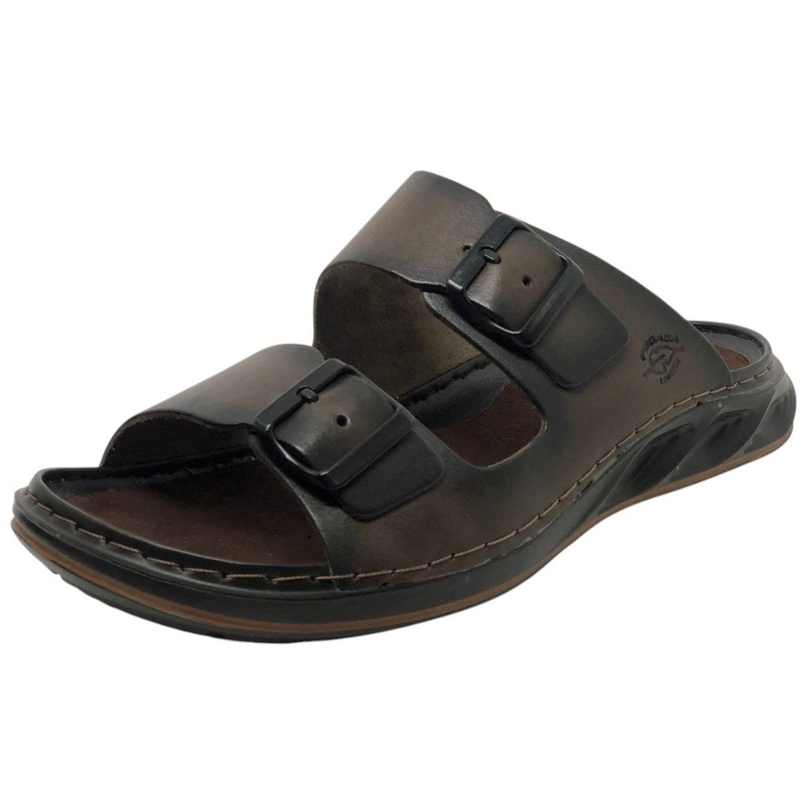 Chinelo Masculino Calce Fácil Conforto Levitech Couro Pegada
